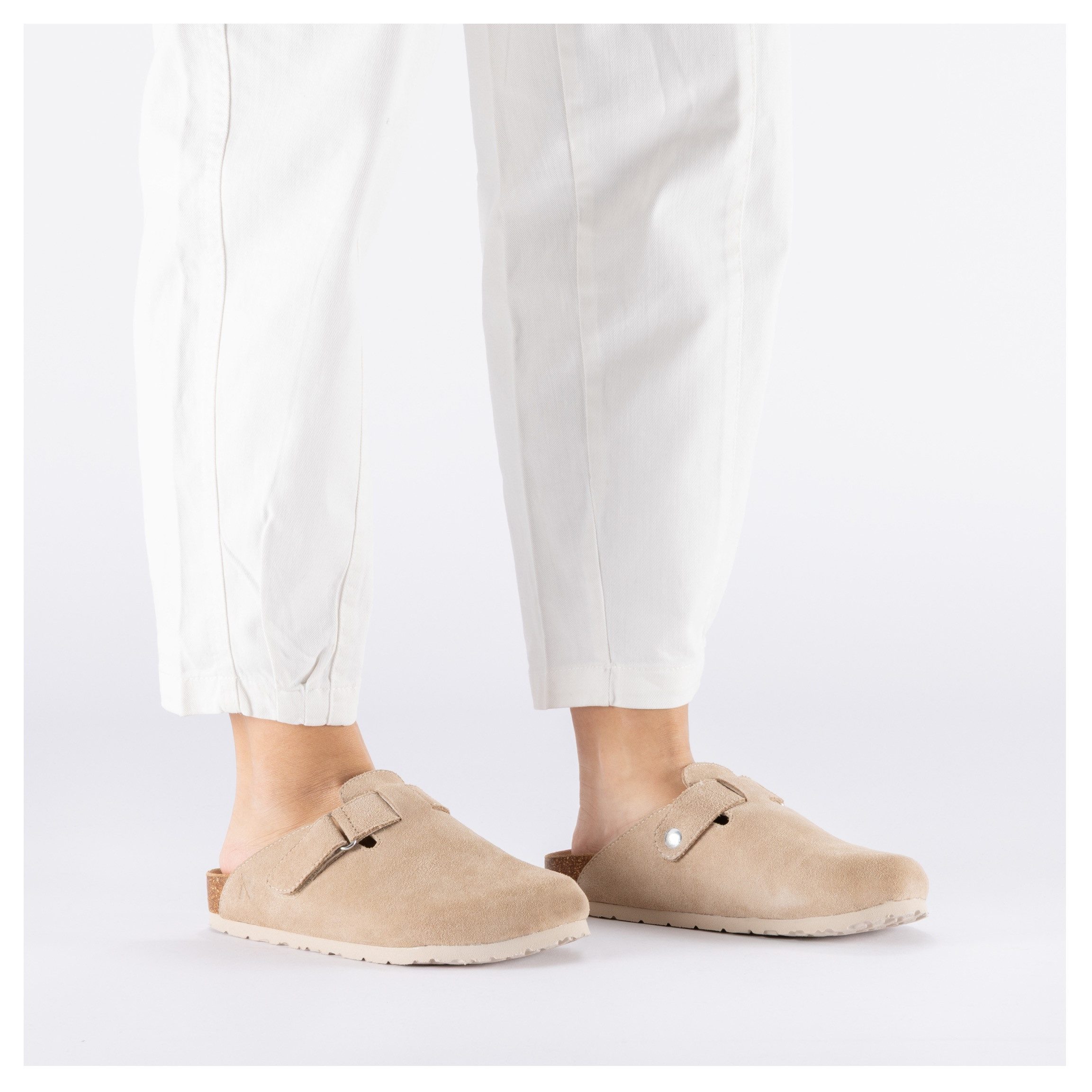 Rieker Clog Pantolette, Hausschuh, Sommerschuh mit Klettriemchen