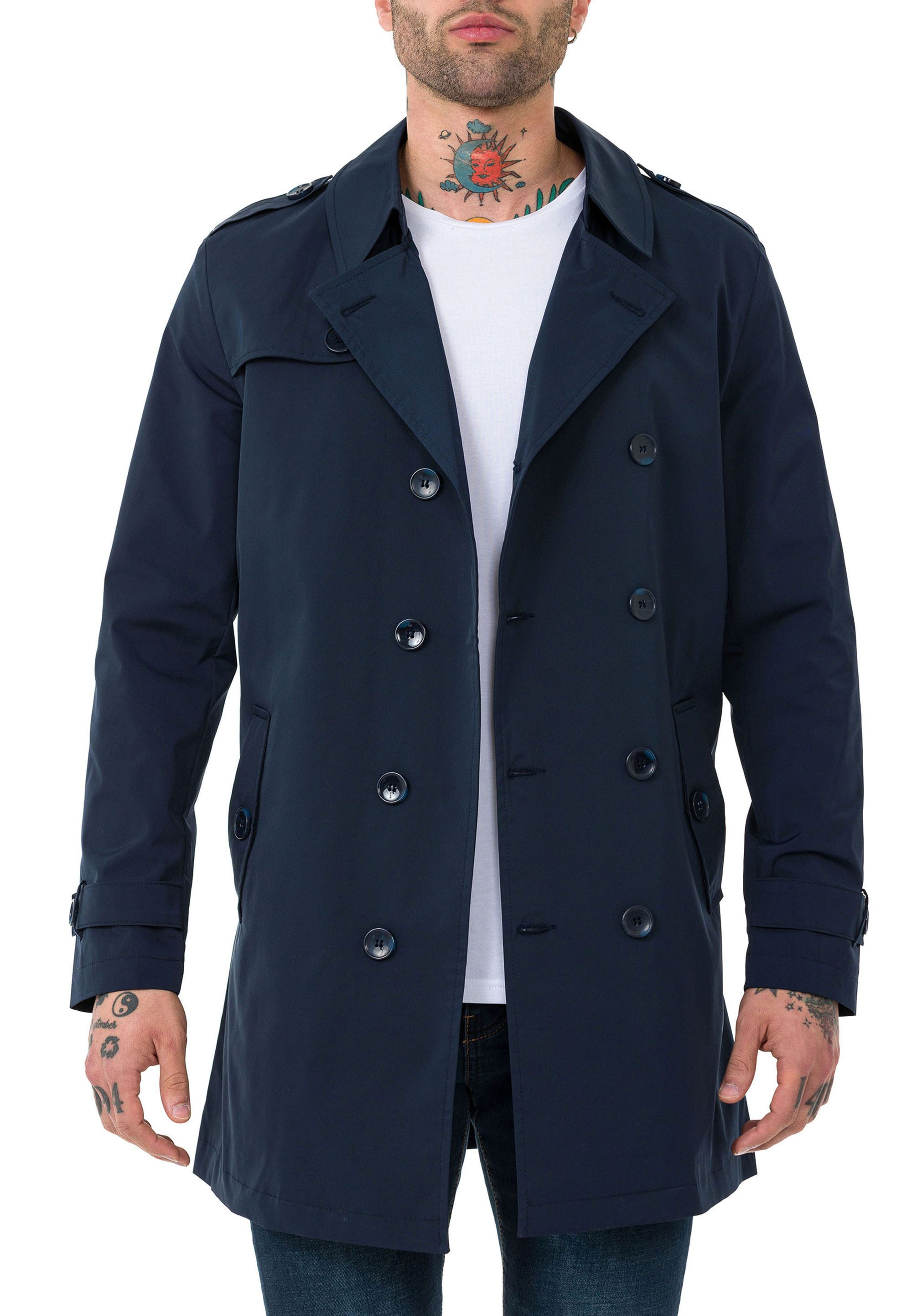 RedBridge Trenchcoat Red Bridge Herren Mantel Trenchcoat Jacke Navyblau L günstig online kaufen