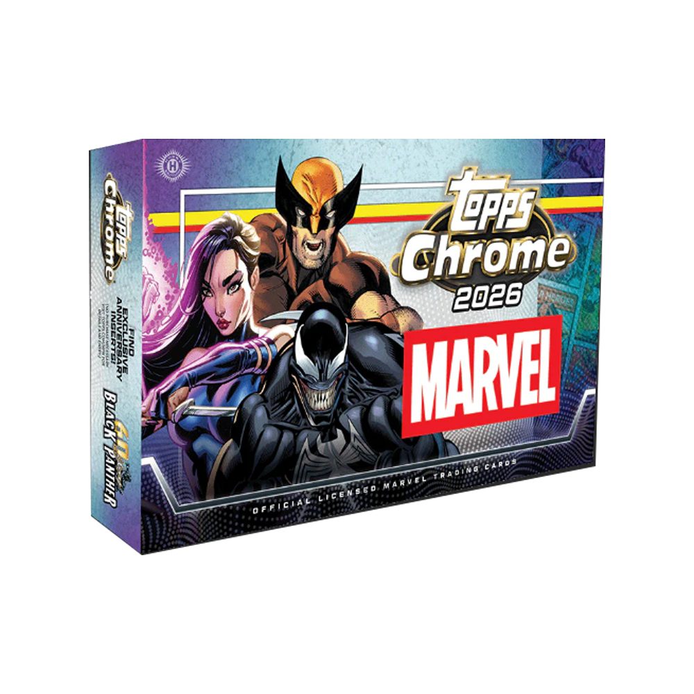 Sammelkarte 2026 Topps Chrome Marvel Comics Hobby Box Englisch