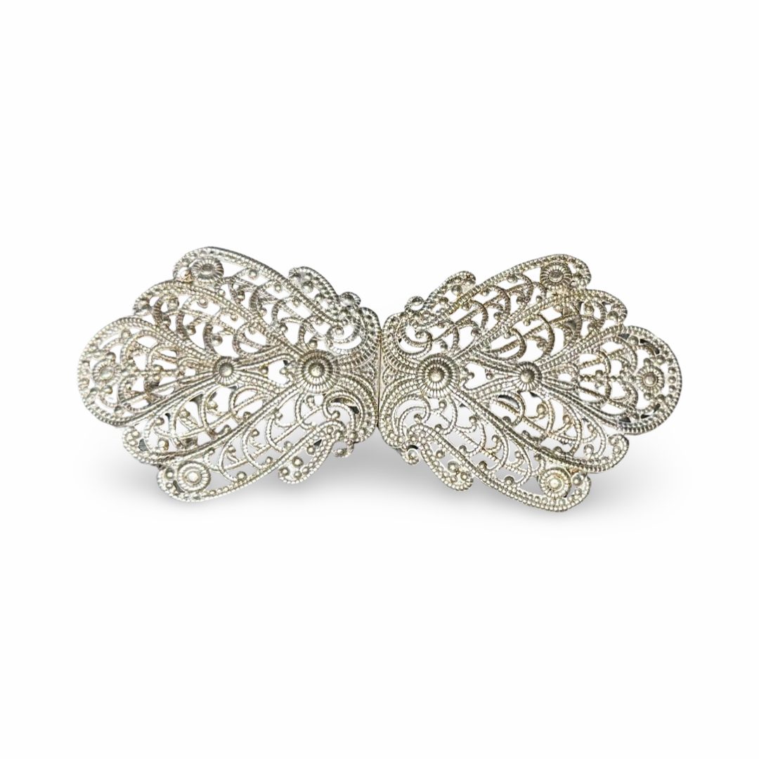 Hartmann-Knöpfe Gürtelschnalle elegante Dirndl Schliesse cremeweiss / gold günstig online kaufen