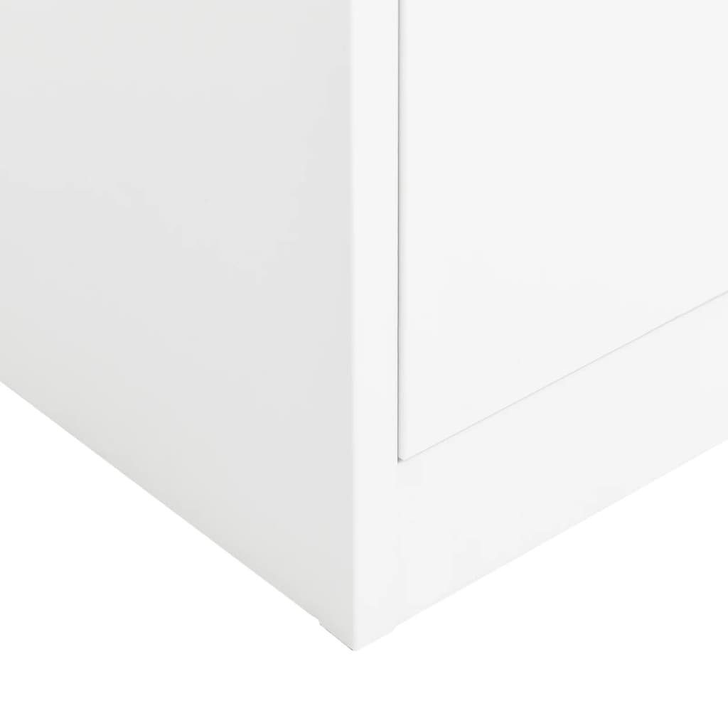 Stahl cm Schließfachschrank 90x40x180 furnicato Weiß (1-St) Aktenschrank