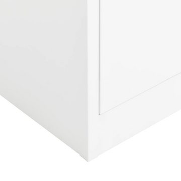furnicato Aktenschrank Schließfachschrank Weiß 90x40x180 cm Stahl (1-St)