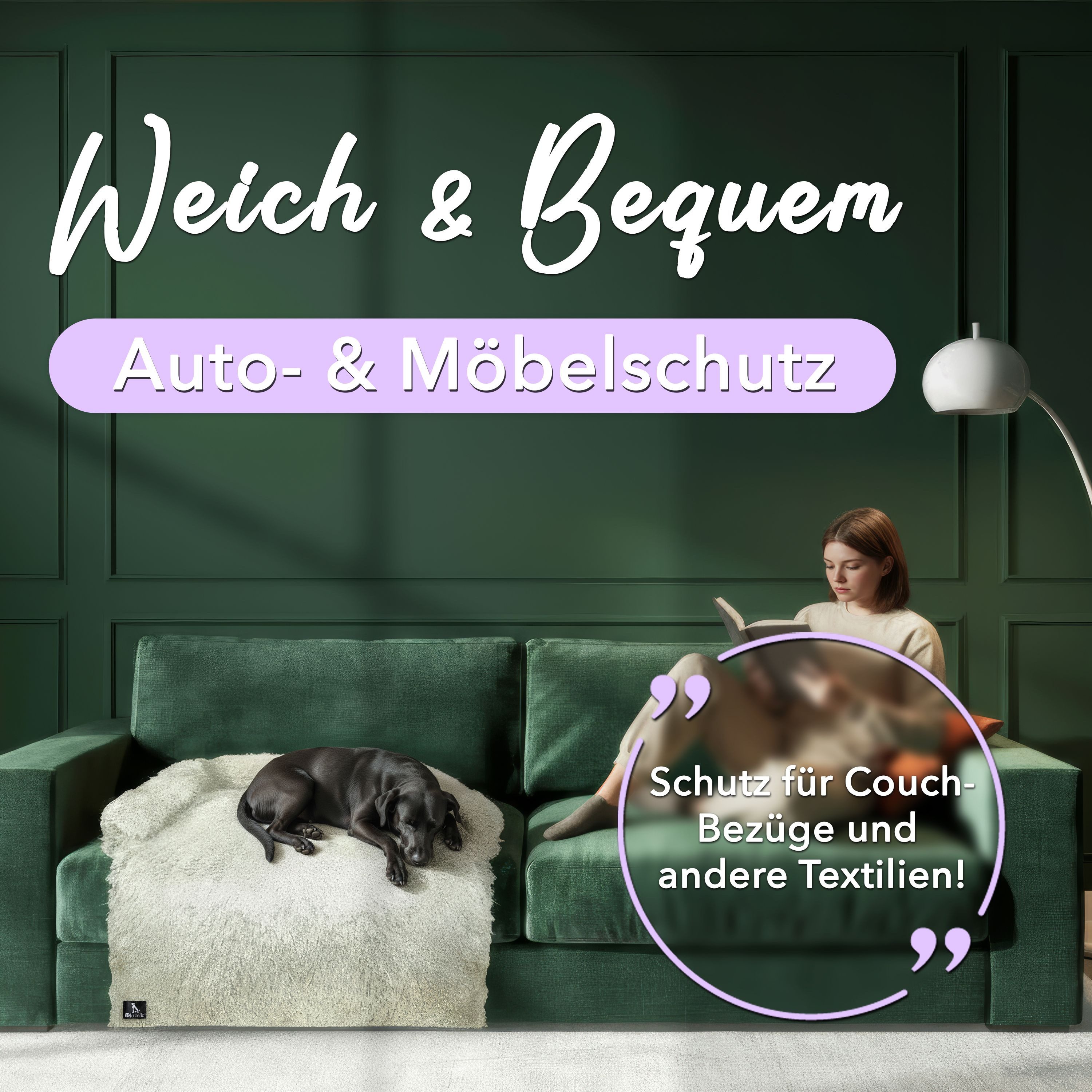 Bluzelle Tierbett Hundebett Sofa Schutz Auflage für grosse Hunde / - L, Plü günstig online kaufen