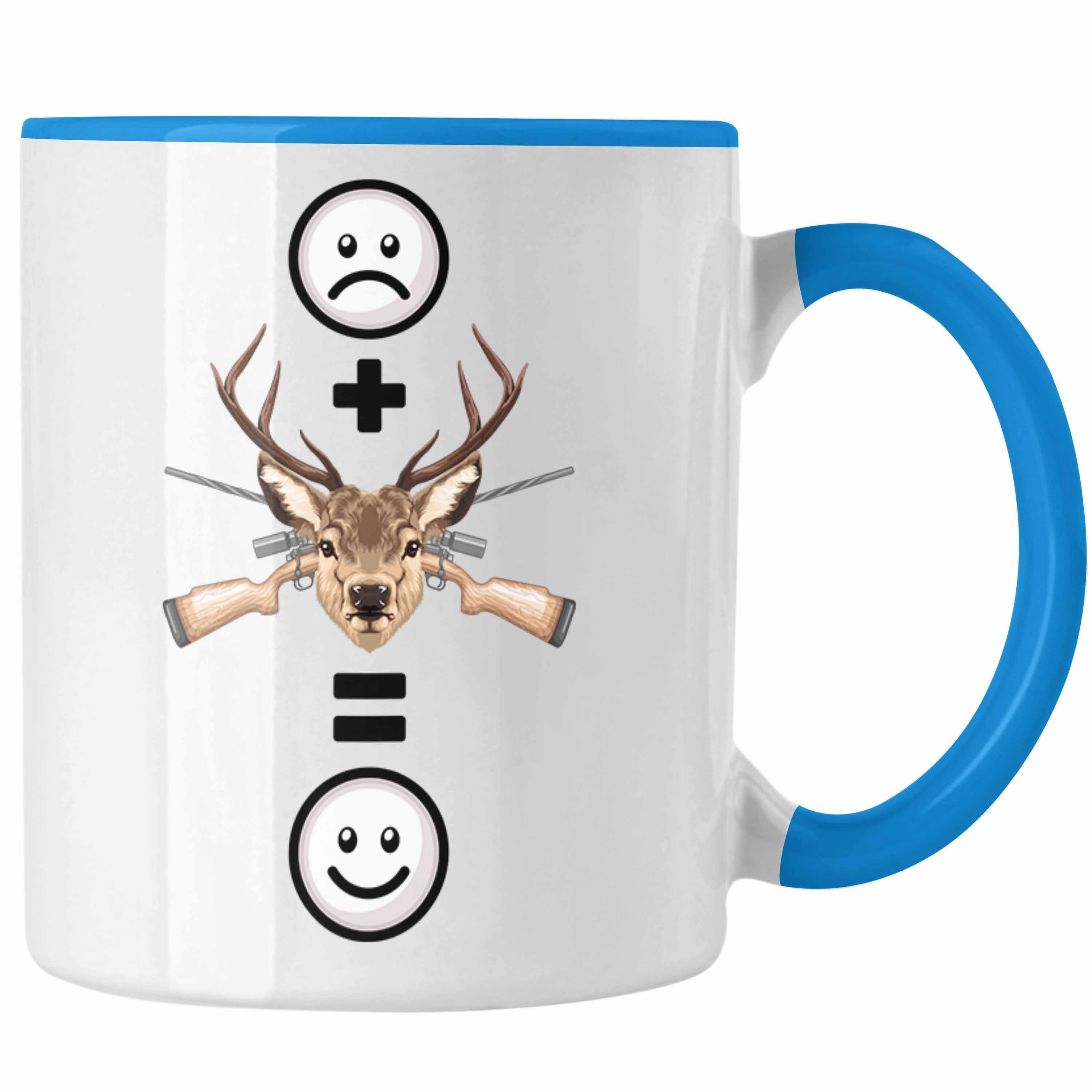 Lustig Trendation jagd) Tasse für Tasse :(Reh Jäger Jäger Jägerin Blau Geschenk Jagd