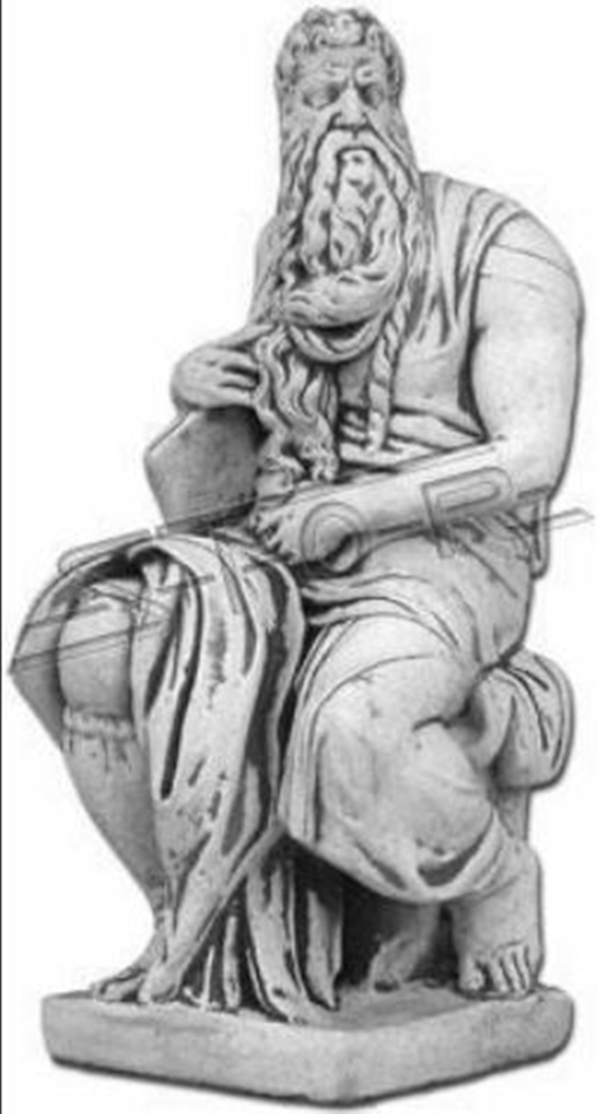 Figur Gott Dekoration JVmoebel Poseidon Statue Figuren Garten Wassermann Skulptur