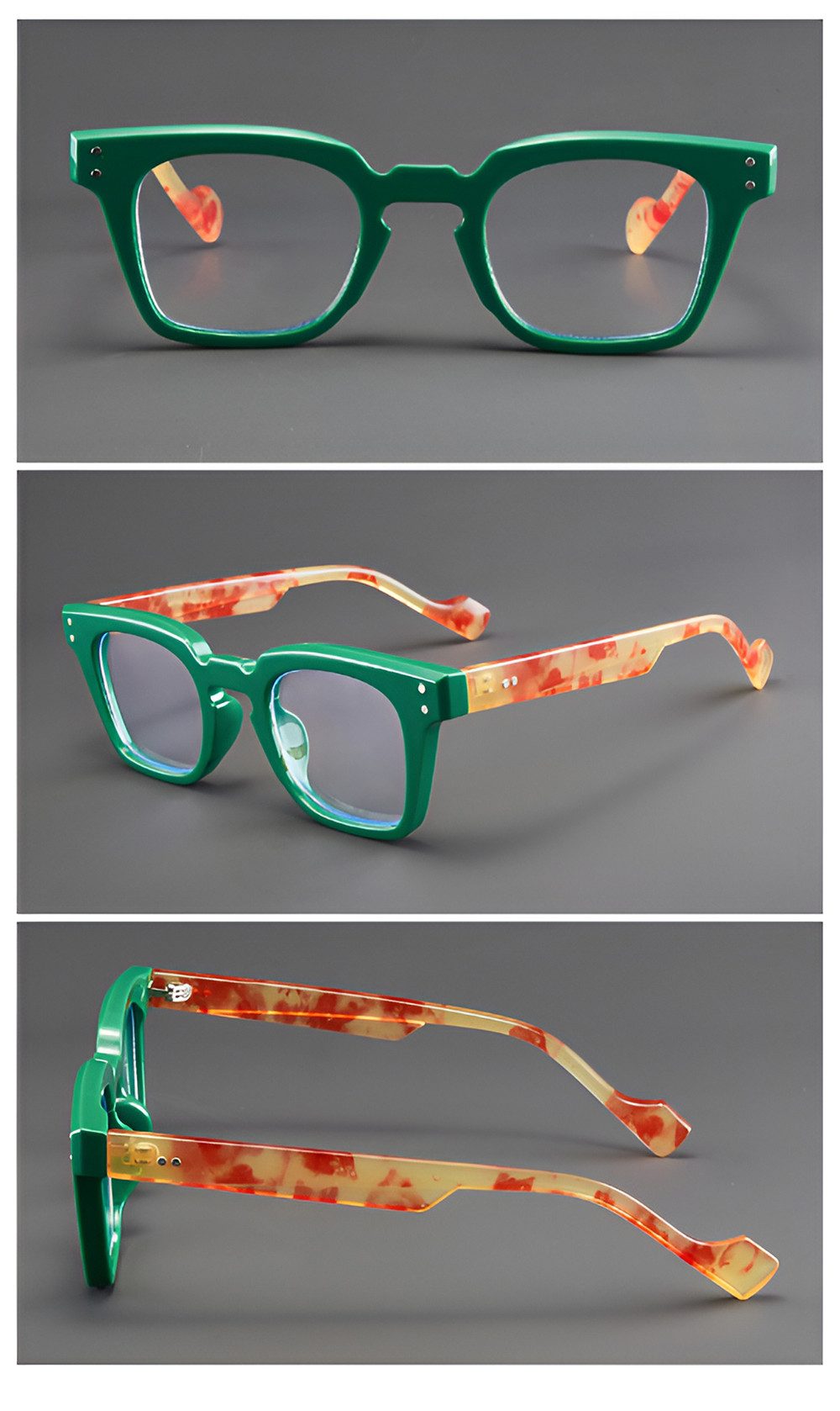 PACIEA Lesebrille Damen Herren Vintage Mehrfarbig Anti Blaulicht