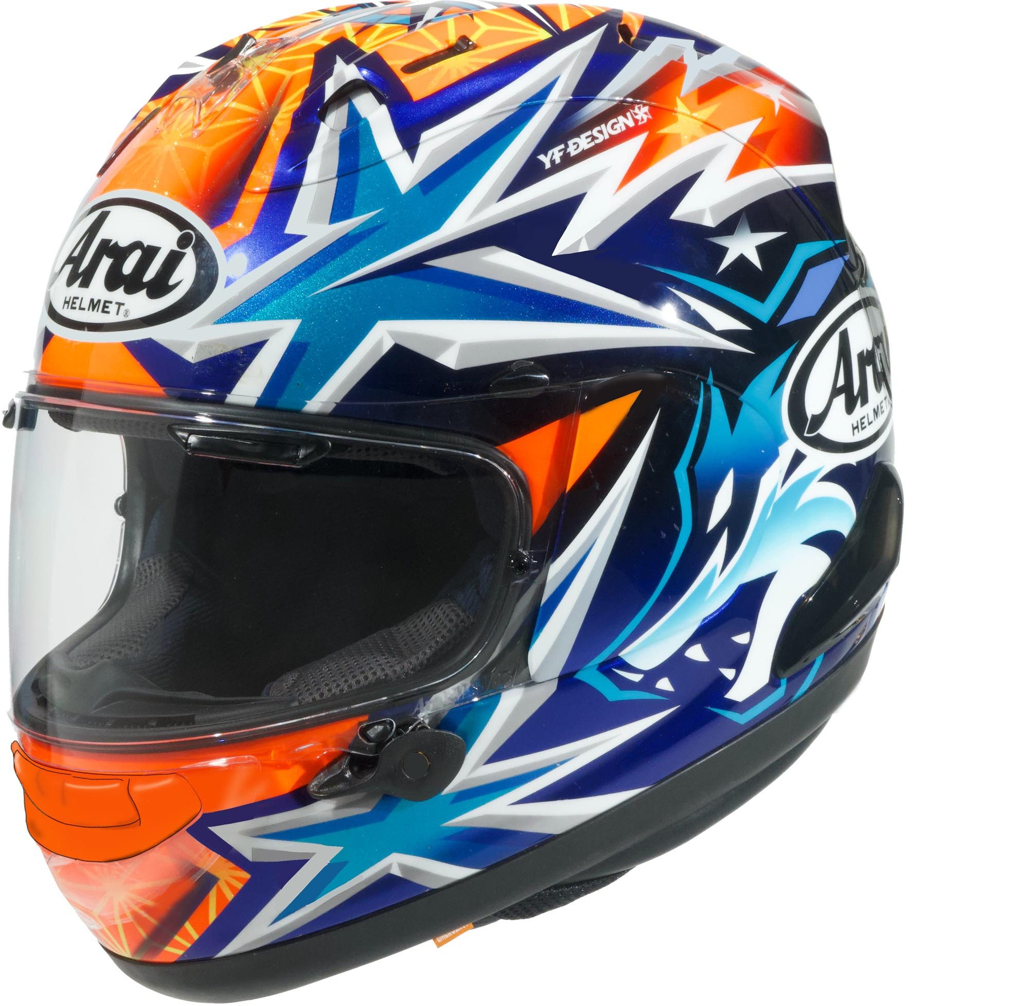 Arai Motorradhelm RX-7V Evo Okamoto Compass Helm, Vorbereitet Für Kommunikationssystem,notfallsystem-polsterung (eq
