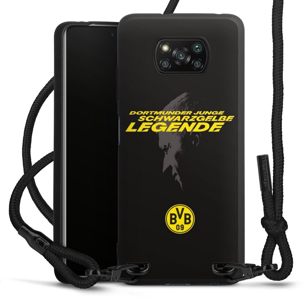 DeinDesign Handyhülle Marco Reus Borussia Dortmund BVB Danke Marco Schwarzgelbe Legende, Xiaomi Poco X3 Pro Premium Handykette Hülle mit Band Case zum Umhängen