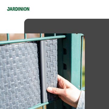 Jardinion Sichtschutzstreifen, (Befestigungsclips, Klemmschienen für Sichtschutzstreifen, 20-St), Clips für Sichtschutz, Ein- und Doppelstabmattenzaun