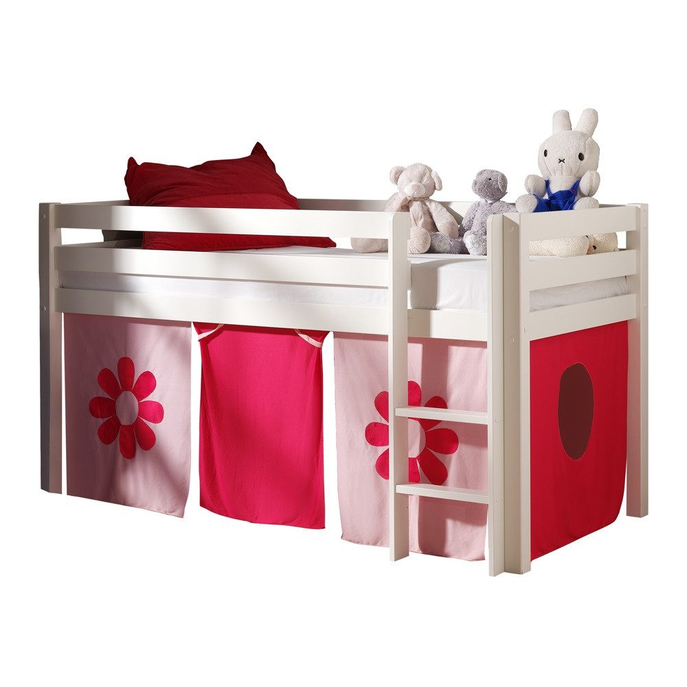 Vipack Hochbett "Pino", (Made in Europe), Massivholz, wahlweise mit Rutsche günstig online kaufen