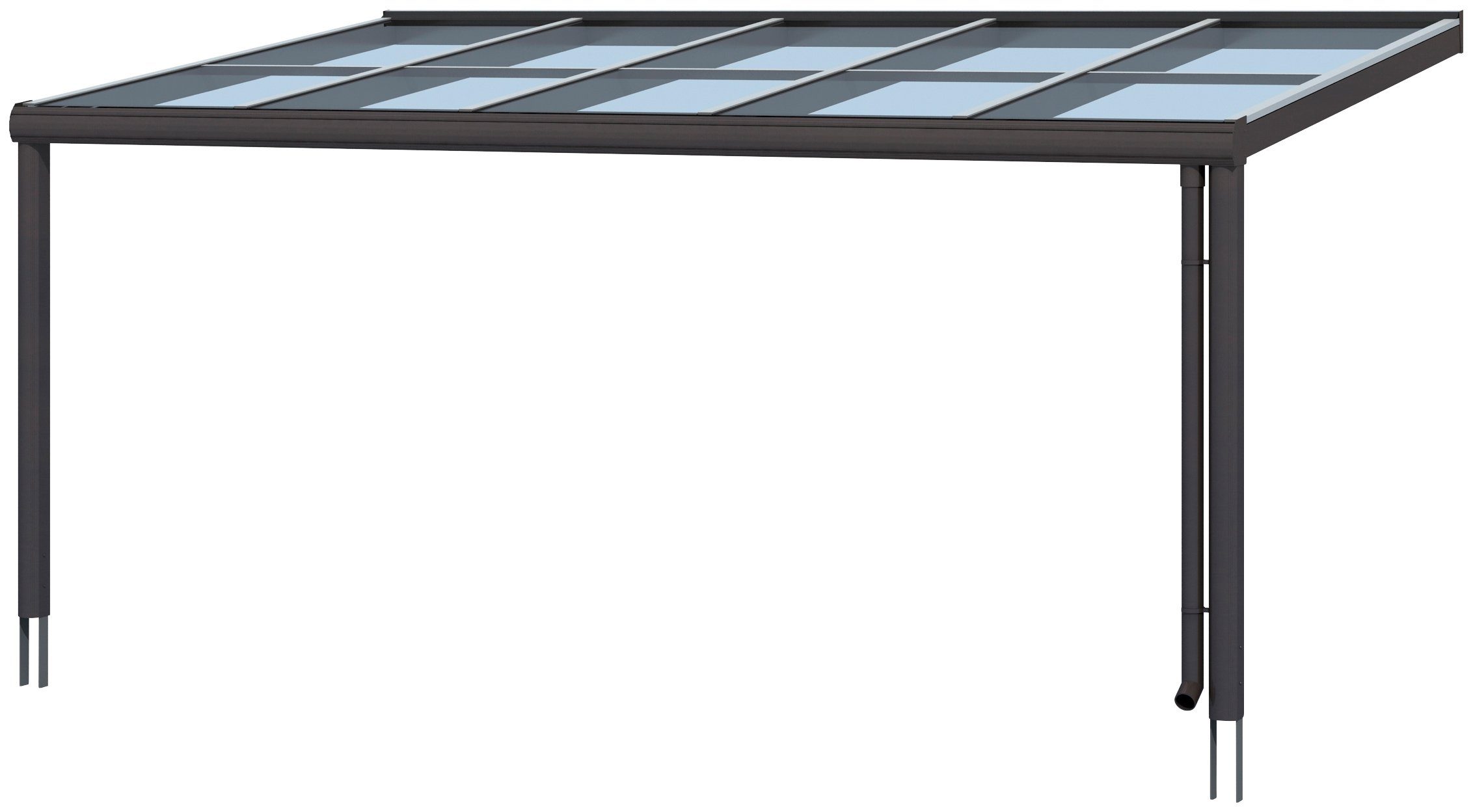 Skanholz Terrassendach Modena, BxT: 541x257 cm, 541 cm Breite, verschiedene Tiefe