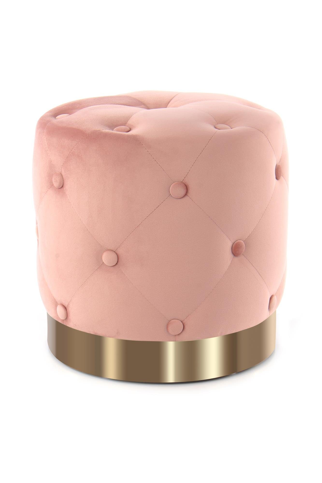 Qiyano Табуретки Стулья Menami Rosa - Samt, Wohn- Schlafzimmer, Deko (1 St)