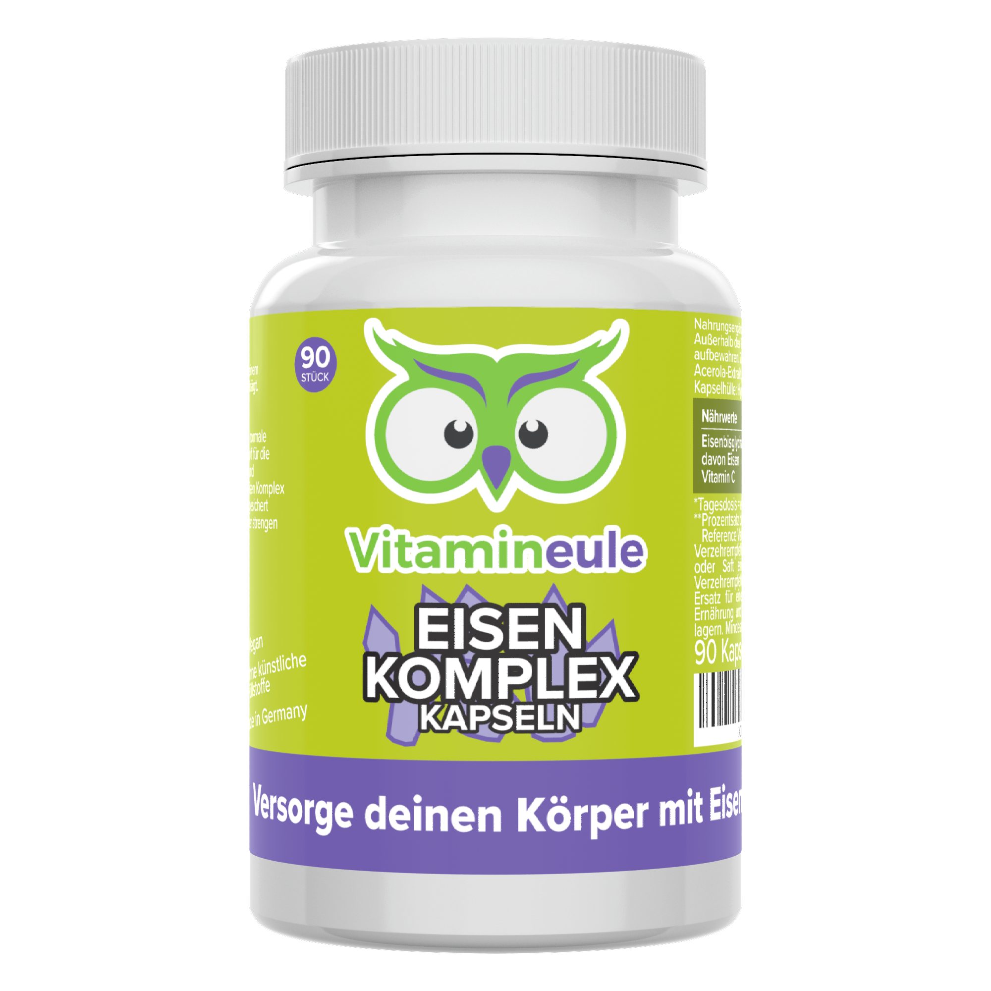 Vitamineule Eisen Kapseln - 56 mg aus Eisenbisglycinat - Kapsel