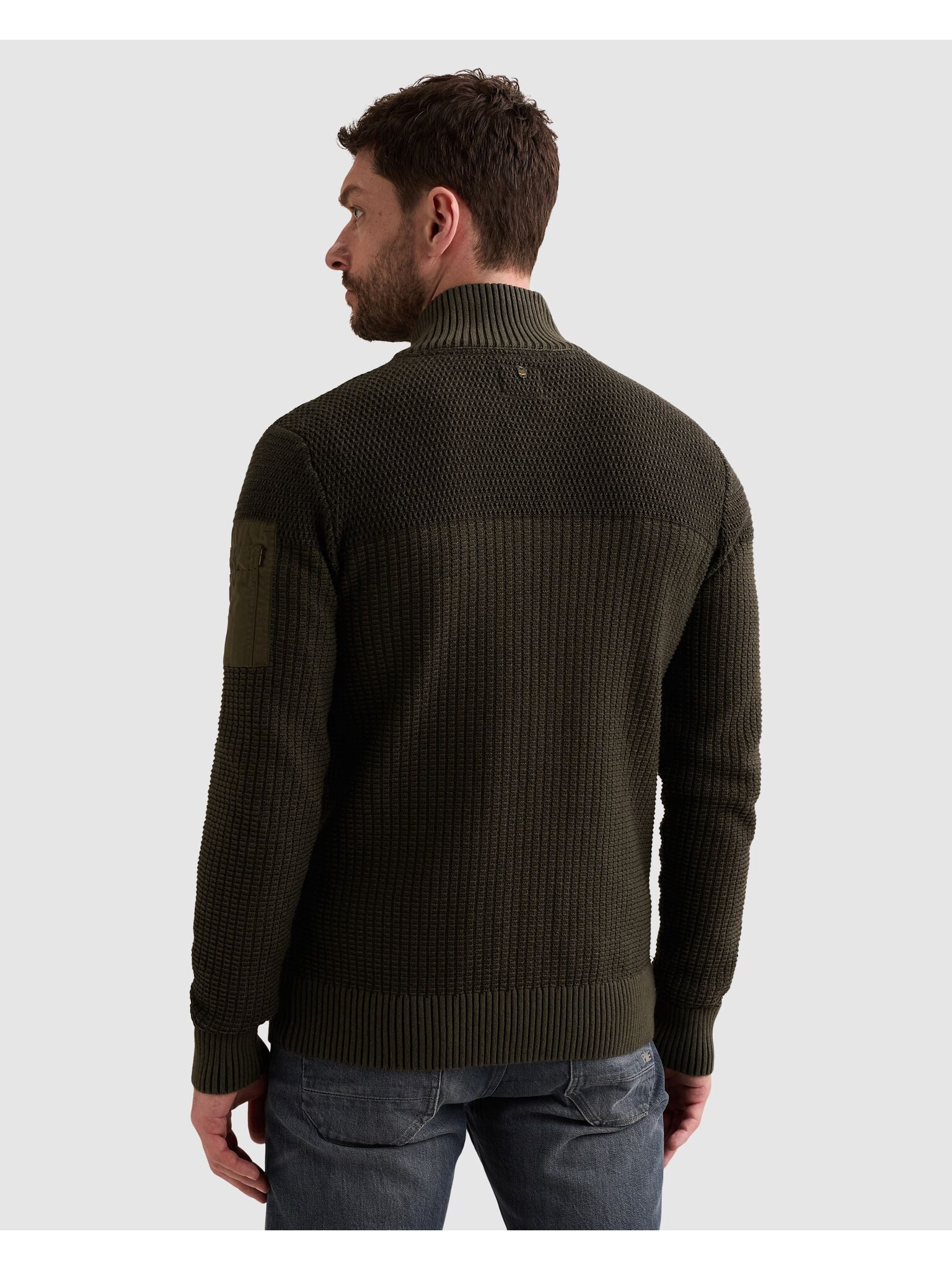 PME LEGEND Cardigan mit markanter Struktur, Baumwolle, Regular Fit – Bild 2 von 5