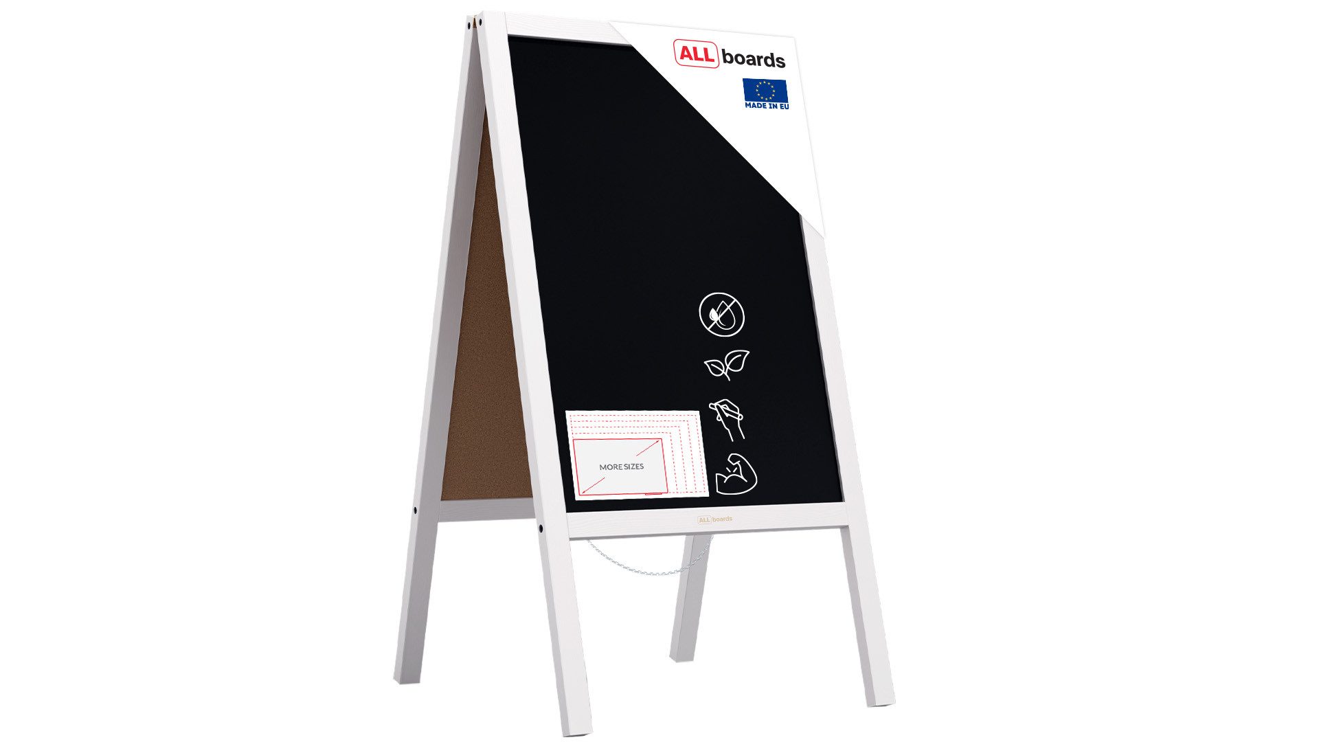 ALLboards Standtafel Kundenstopper mit farbigem Holzrahmen günstig online kaufen