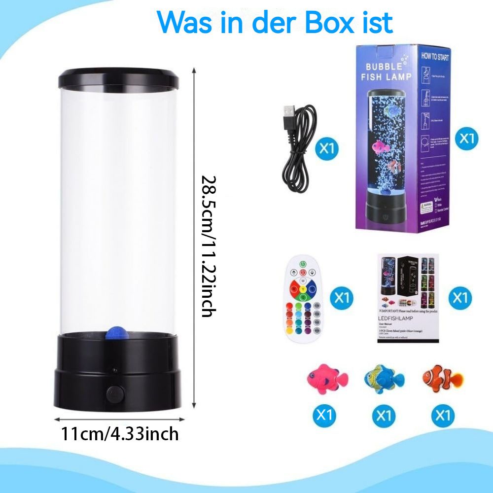 QUBEBU LED Dekolicht Lavalampe LED Fischlampe Mit Fernsteuerung Lava Lampe günstig online kaufen
