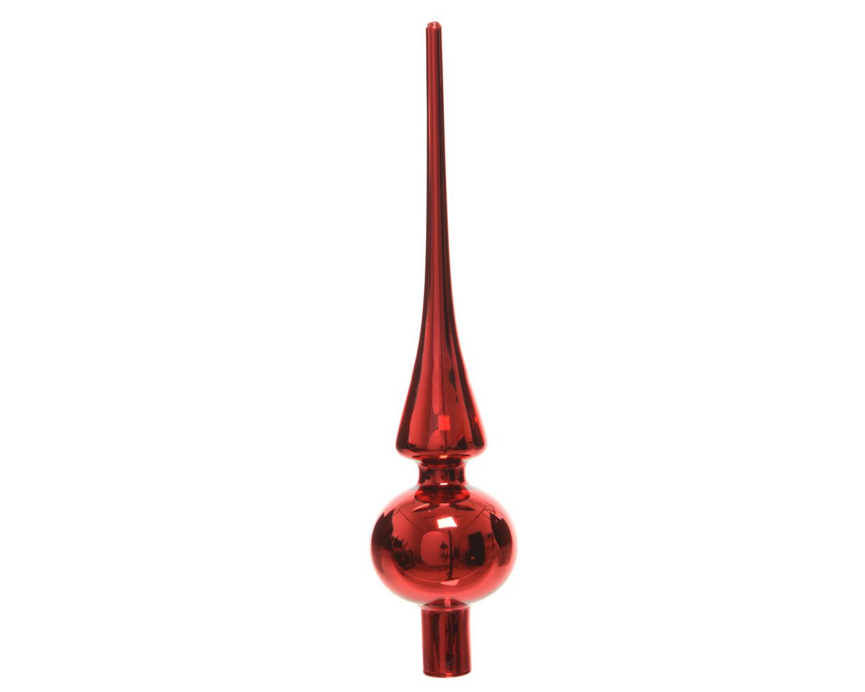 Kaemingk Christbaumspitze, Christbaumspitze Glas 26cm weihnachtsrot glänzend