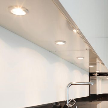 Brilliant LED Einbaustrahler, LED-Leuchtmittel fest verbaut, Warmweiß, LED Decken Einbau Lampe quadratisch Spot schwenkbar Wohn Zimmer