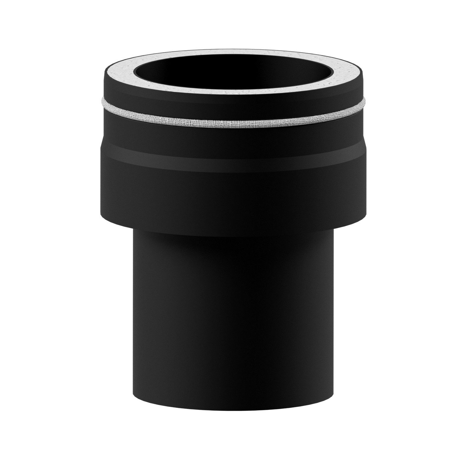 Raik Ofenrohr Raik Ofenanschlussstück Lifestyle DUO 130 innen kürzbar schwarz, Anschlusskomponenten