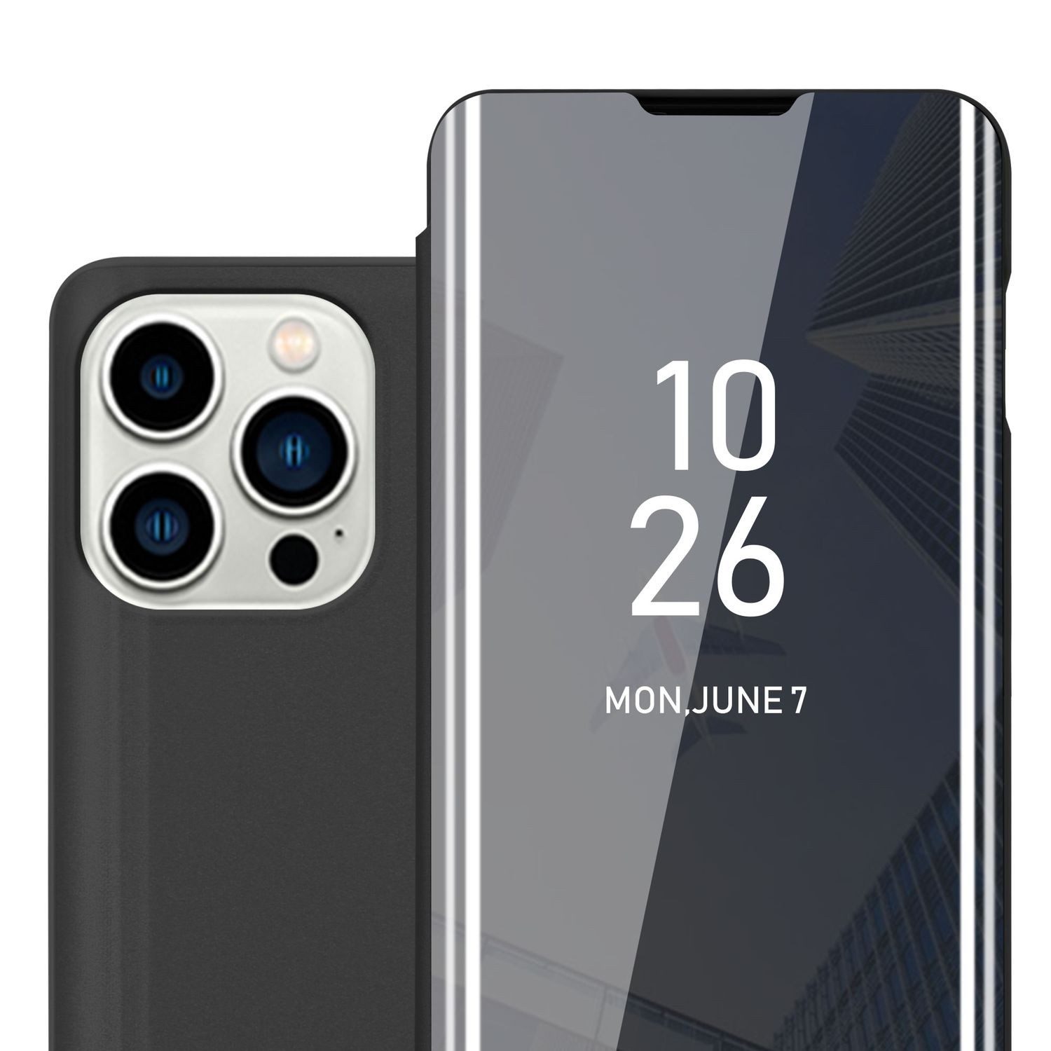 Cadorabo Handyhülle für iPhone 14 PRO MAX Hülle Apple iPhone 14 PRO MAX, Klappbare Handy Schutzhülle - Hülle - mit Standfunktion und Kartenfach