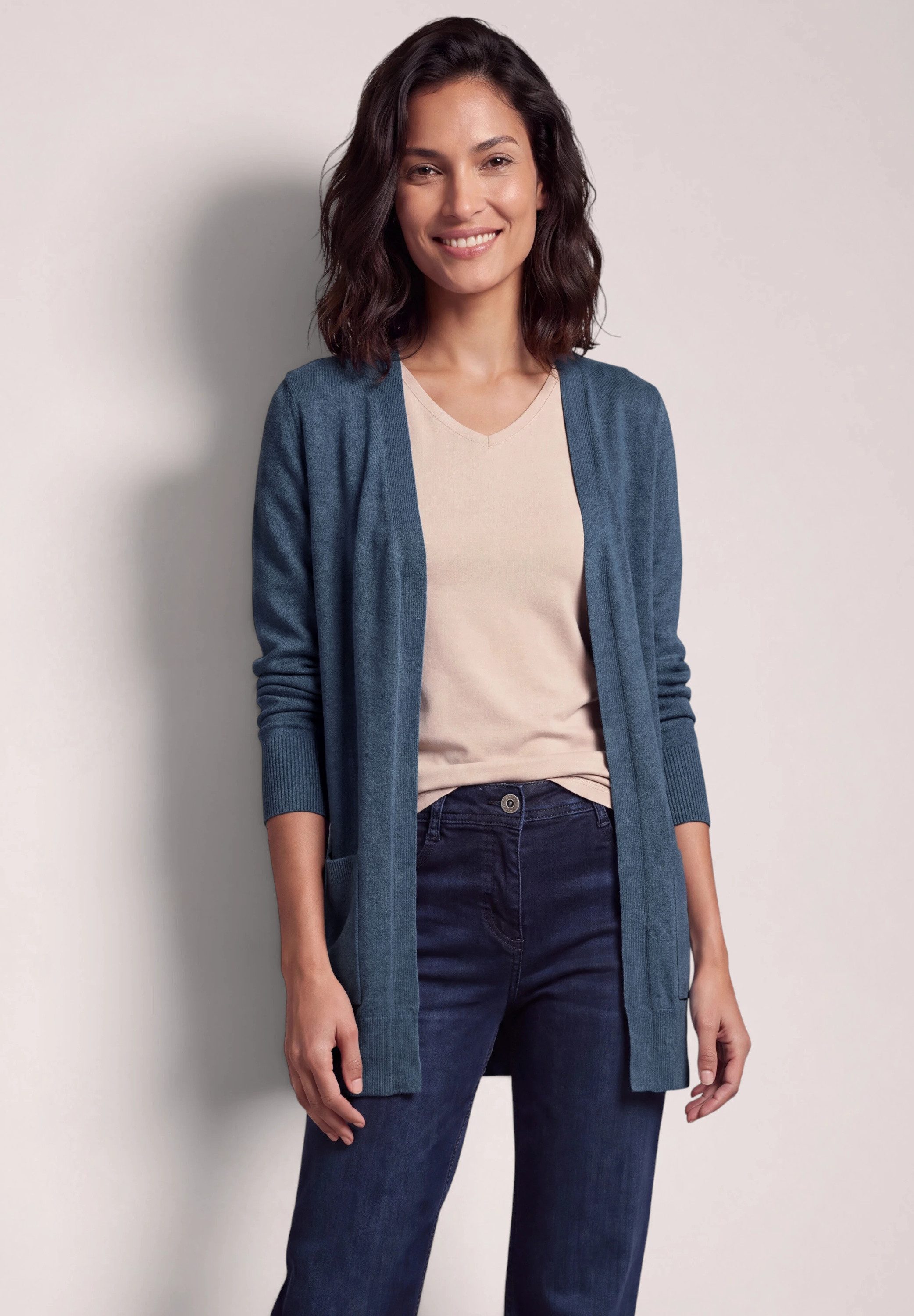 CECIL Cardigan aus softem Materialmix