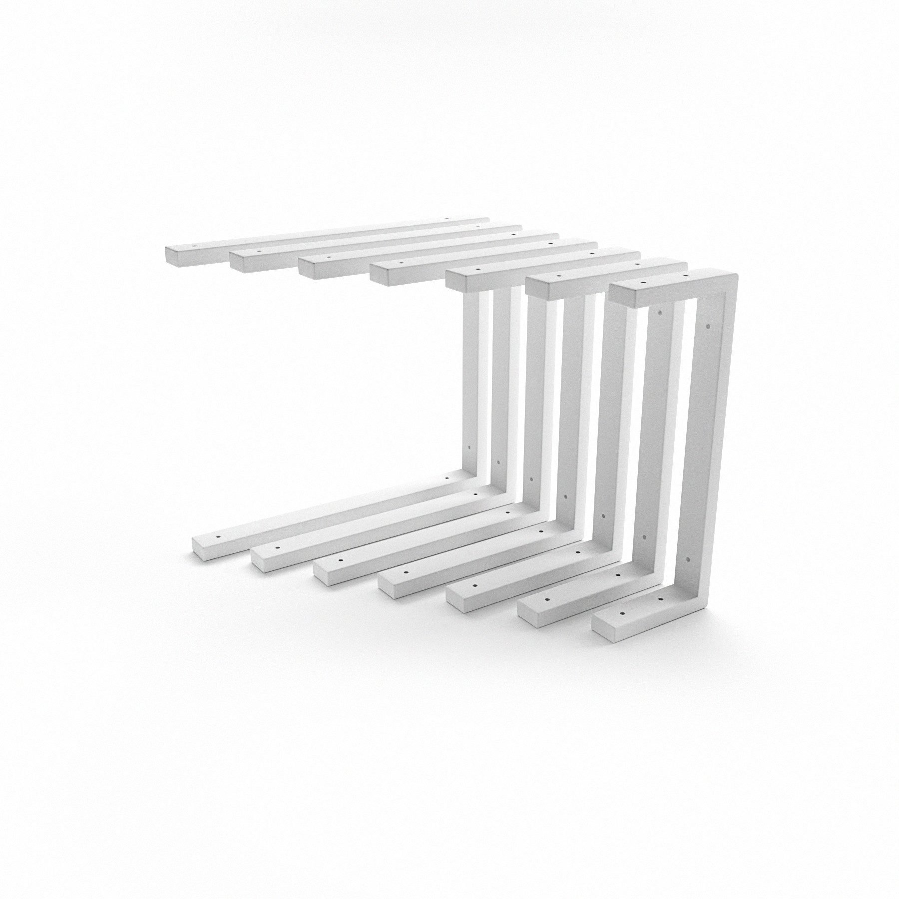 HEVVA Waschtischbefestigung Doppelte Waschtischhalterung 20/25/30/35/40/45 cm, LAHN, (1-St)