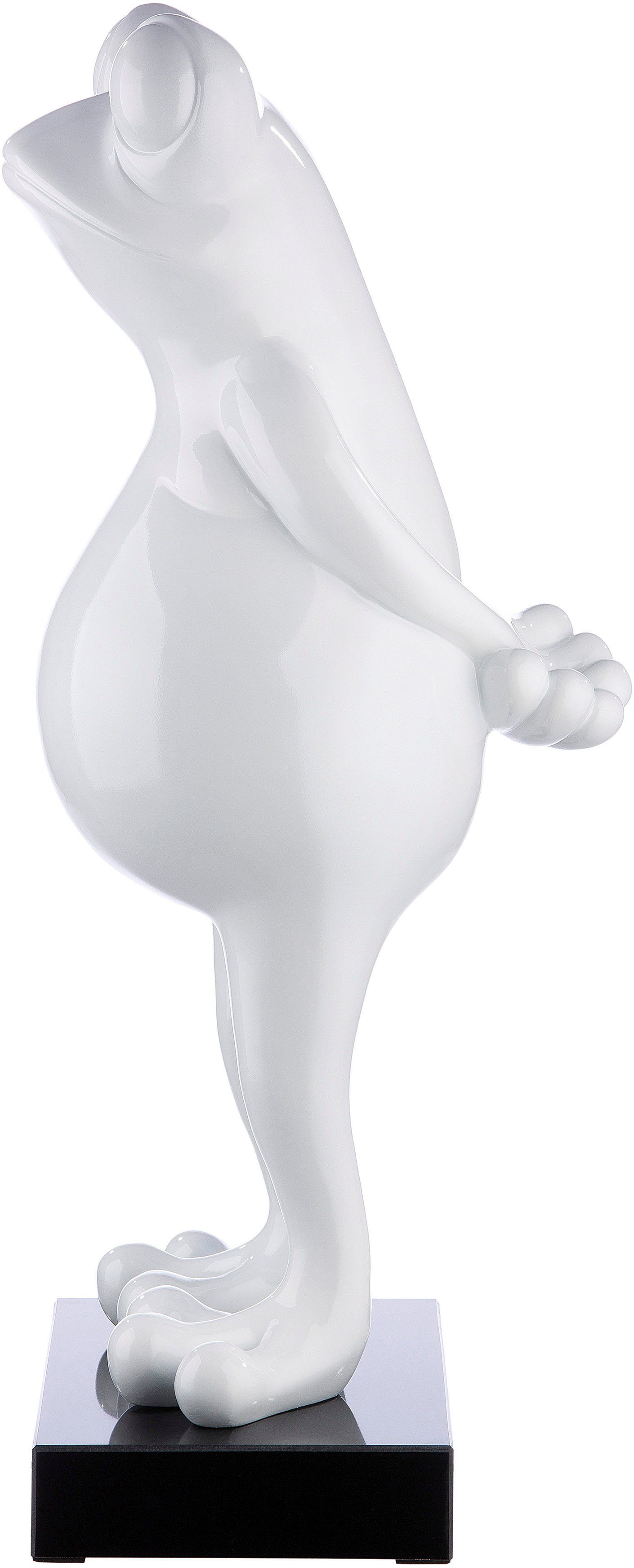 (1 Casablanca weiß St) Frosch Gilde by Skulptur Weiss Tierfigur