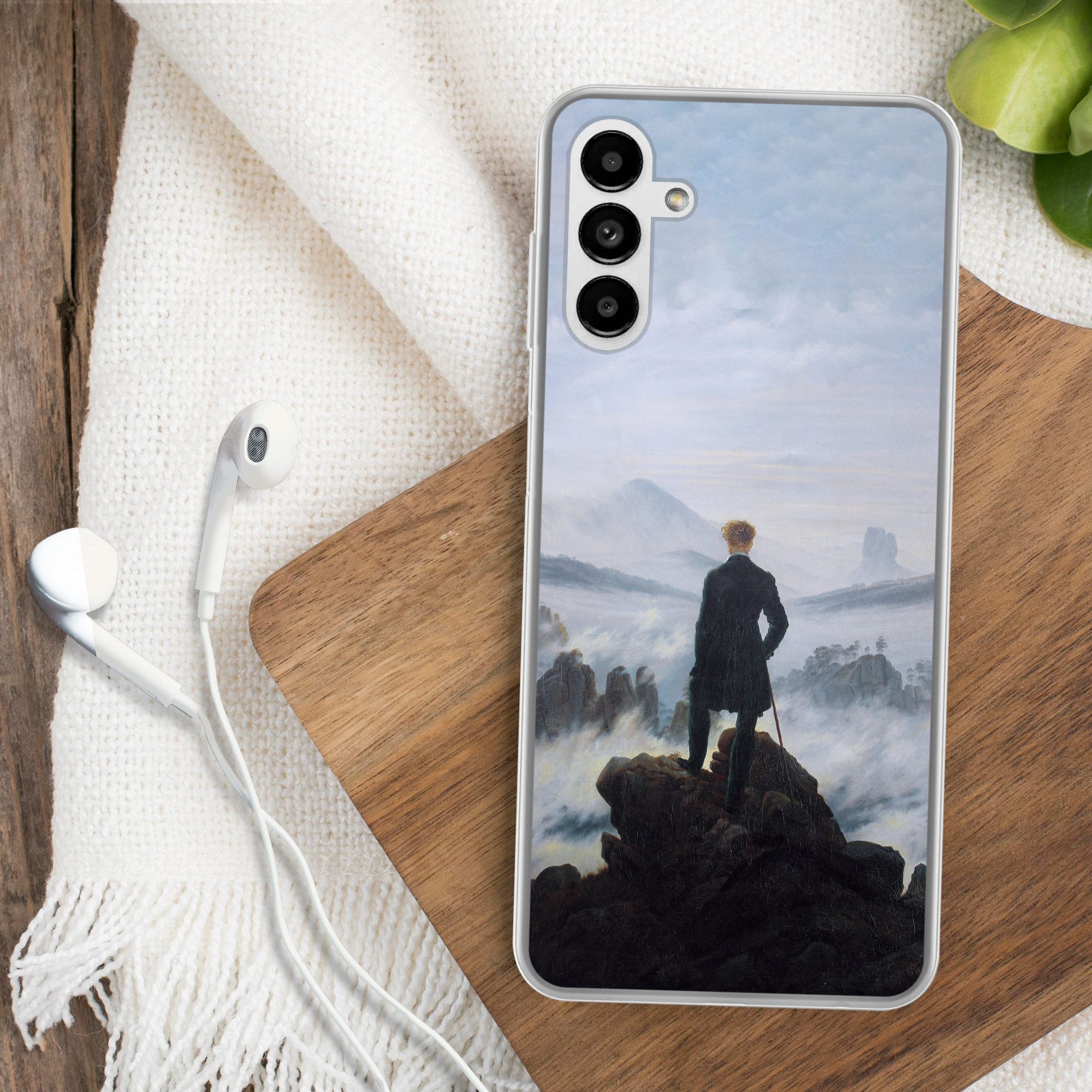 MuchoWow Handyhülle für Samsung Galaxy A04s Der Wanderer über dem Nebelmeer - Caspar David, Handy Case, Silikon, Bumper Case Dünn