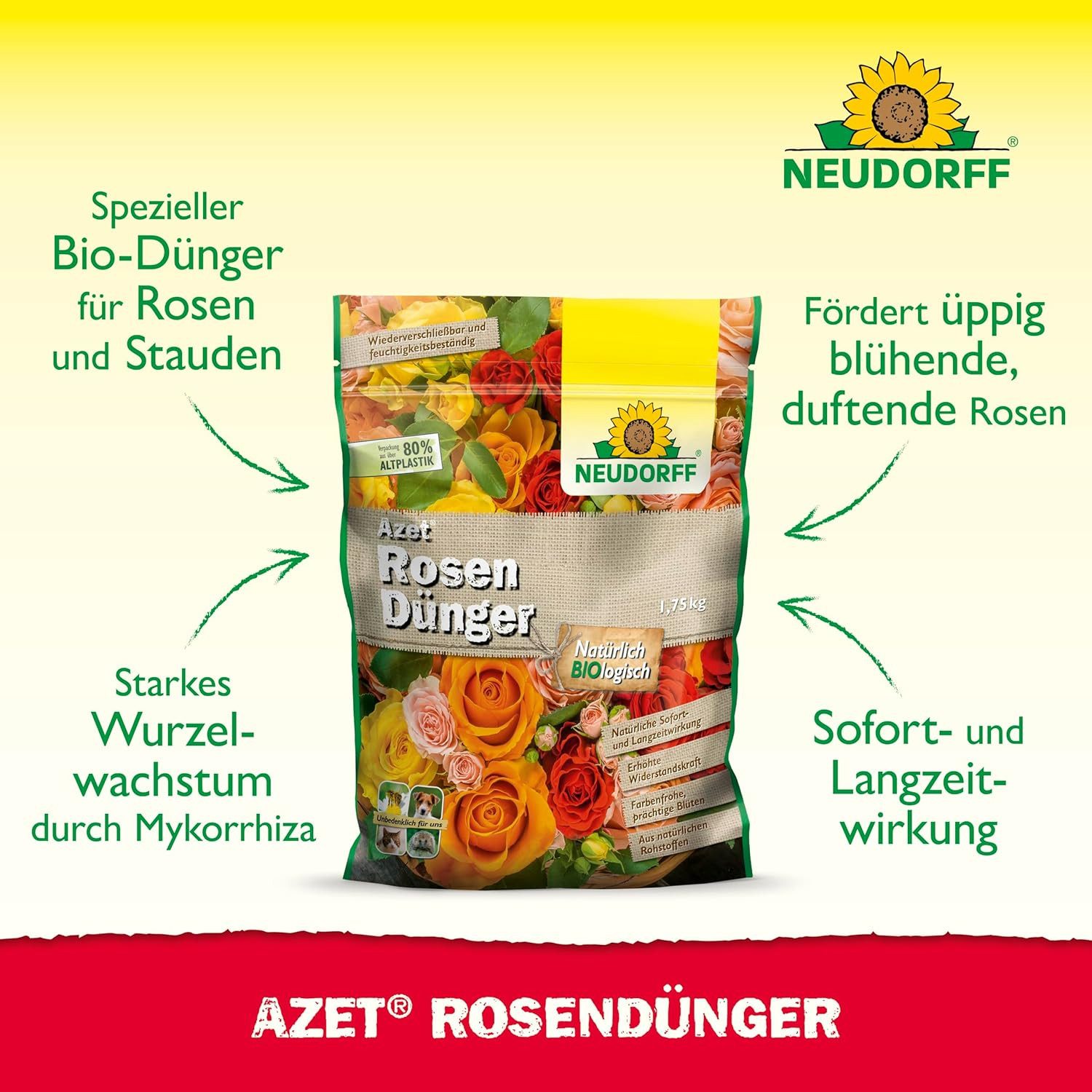 Neudorff Blumendünger Azet RosenDünger 1,75 kg günstig online kaufen