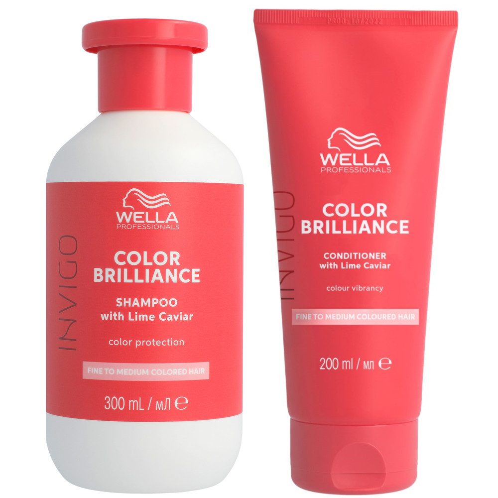 Wella Professionals Haarpflege-Set Wella Invigo Color Brilliance Fine Set - Shampoo 300ml+Cond. 200ml