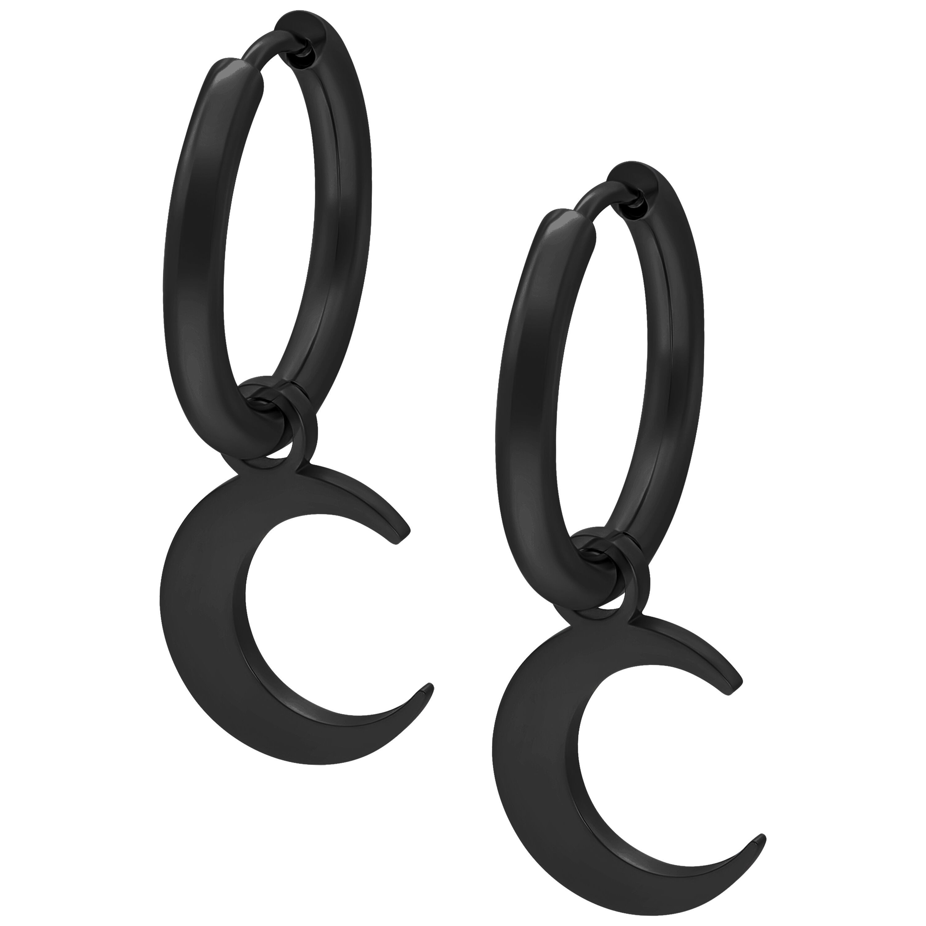 Paar Ohrhänger Little Moonchild Hoops - Schwarz