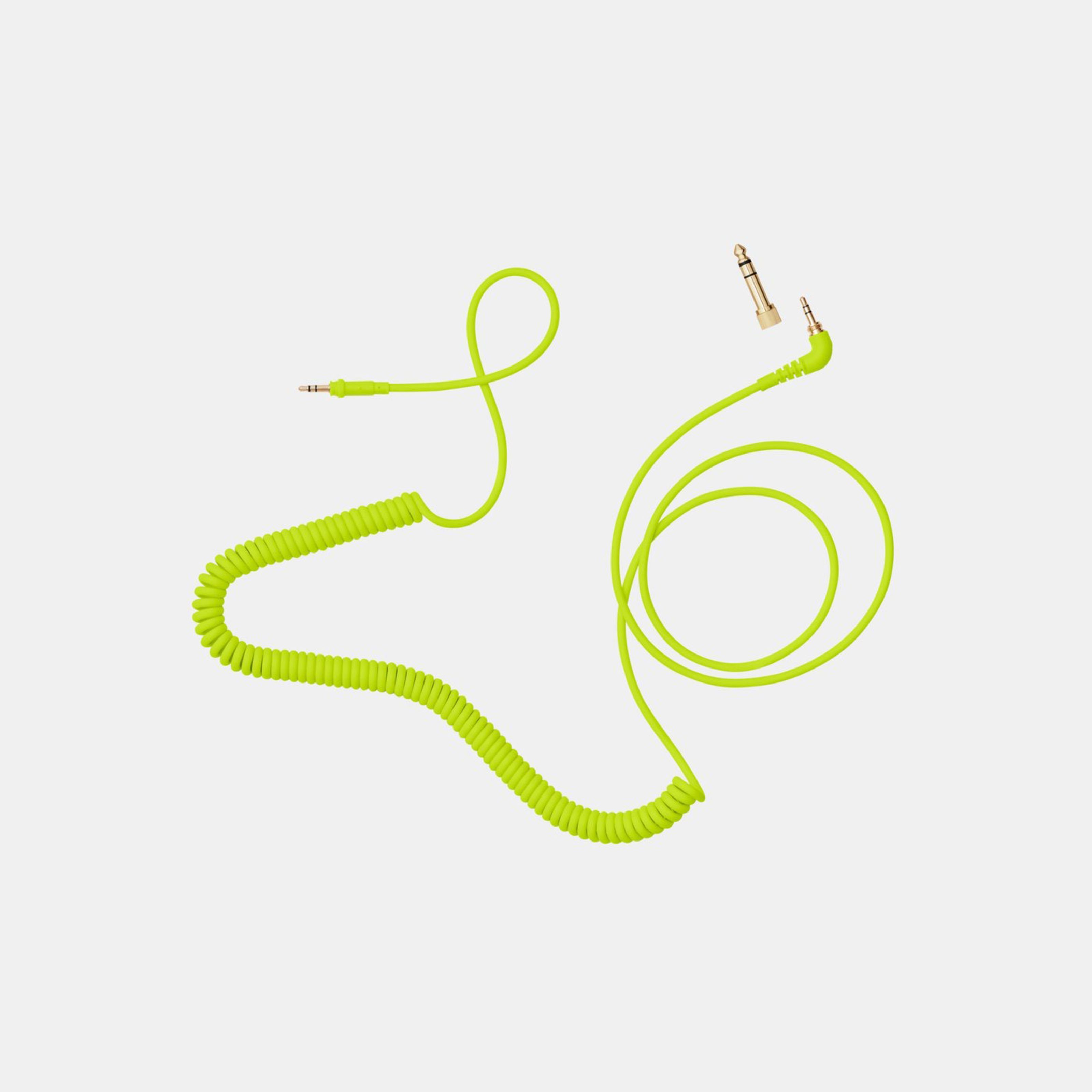 AIAIAI DJ-Kopfhörer (C18 - coiled, neon yellow 1,5 m w. adapter - Ersatzkabel für DJ)