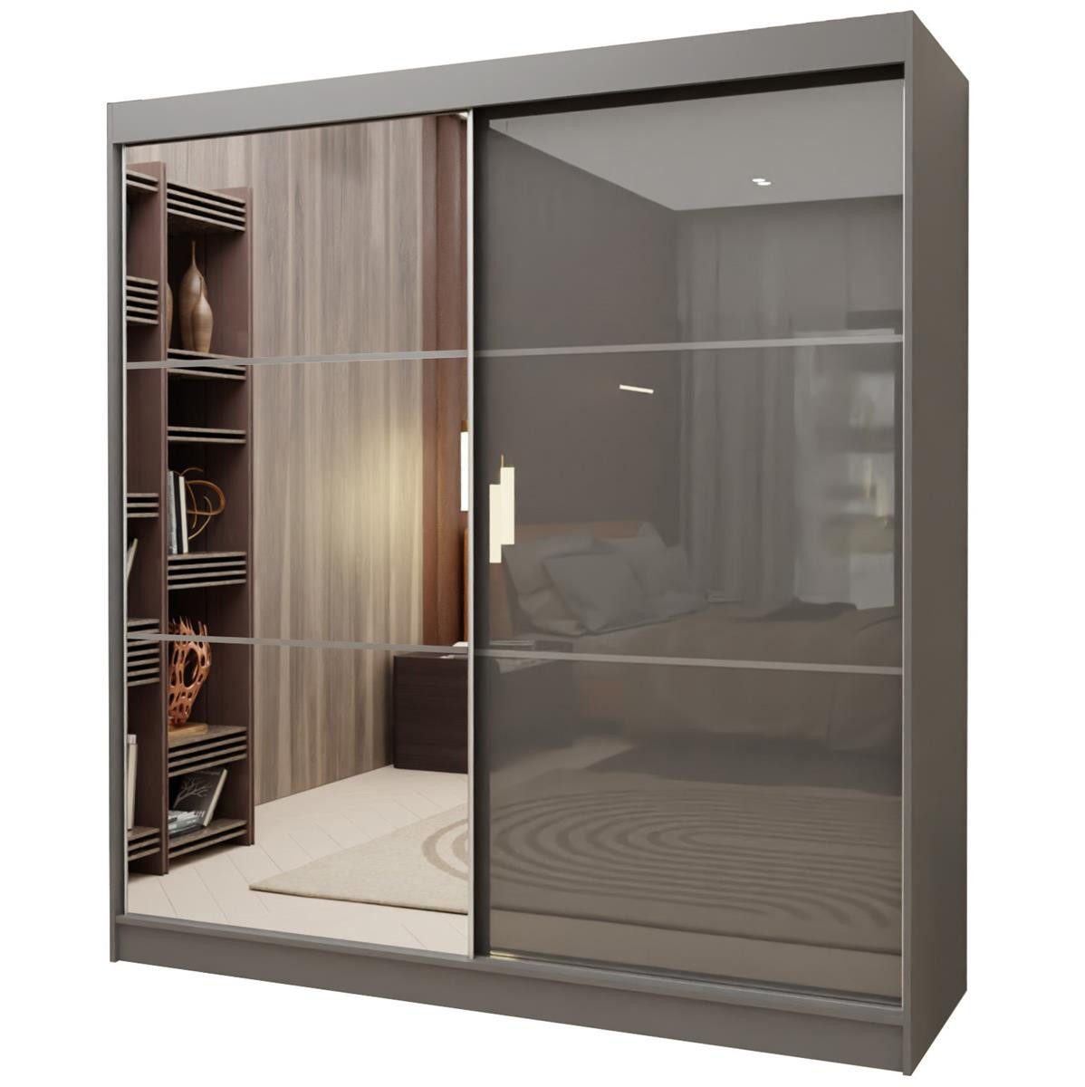 Compleo Schwebetürenschrank CINZIA, Schrank mit Lacobel günstig online kaufen