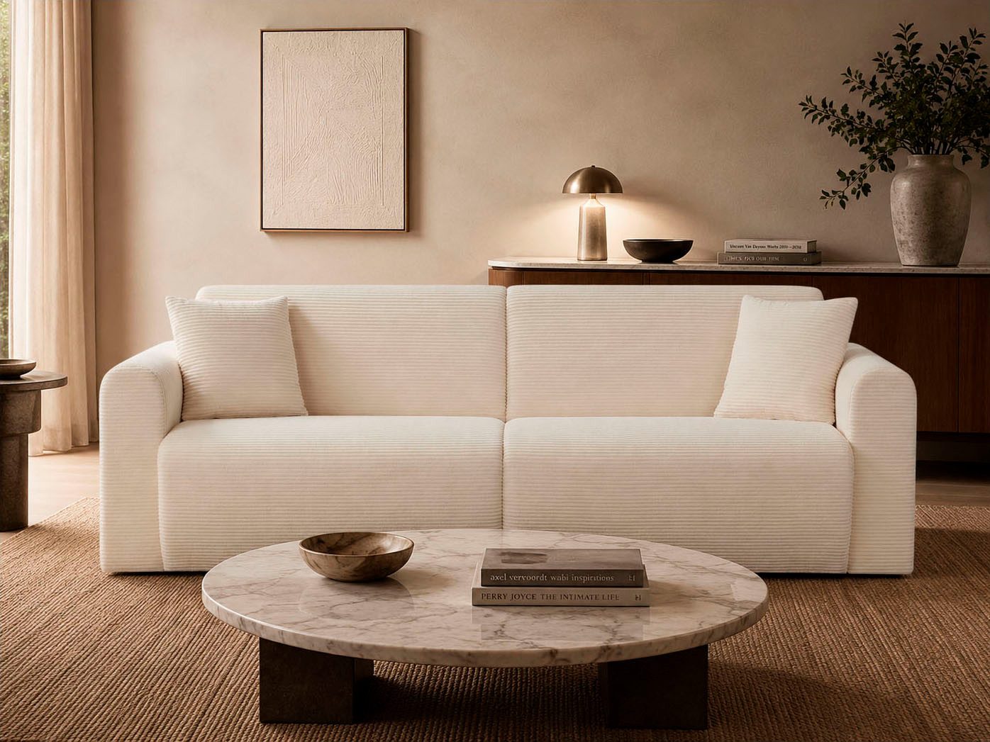OTTO home 3-Sitzer JONAA Schlafsofa 225 cm, Liegefläche 105/187 cm, softer Cord-Bezug