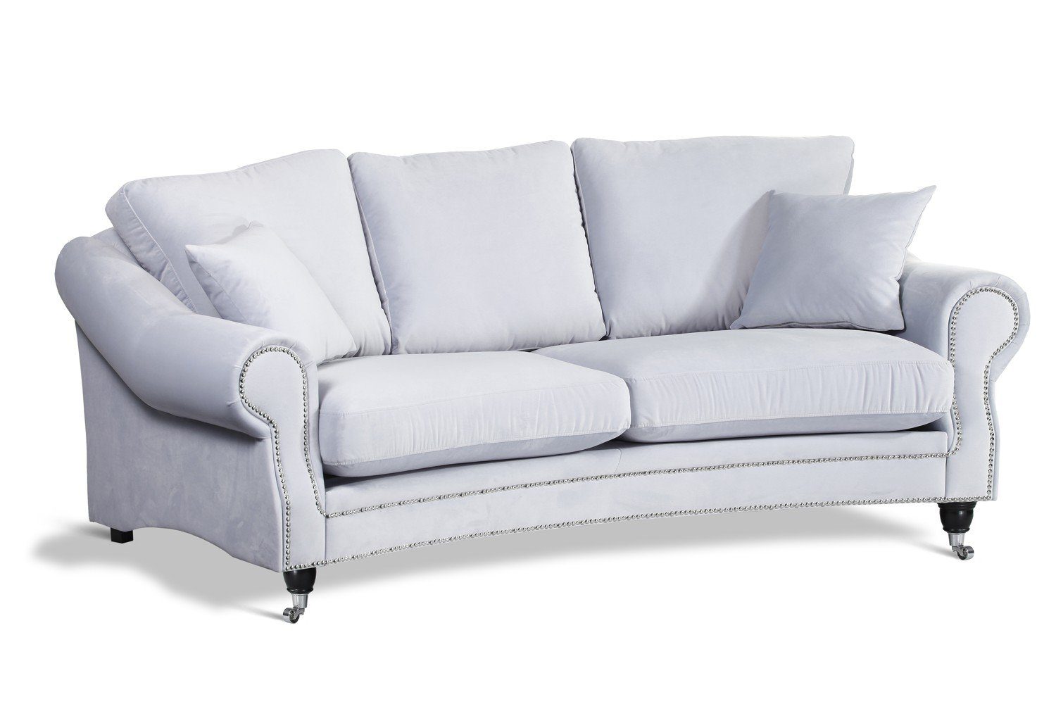 JVmoebel Sofa Textil weißes Sofa luxus Dreisitzer Wohnzimmermöbel Neu, Made in Europe