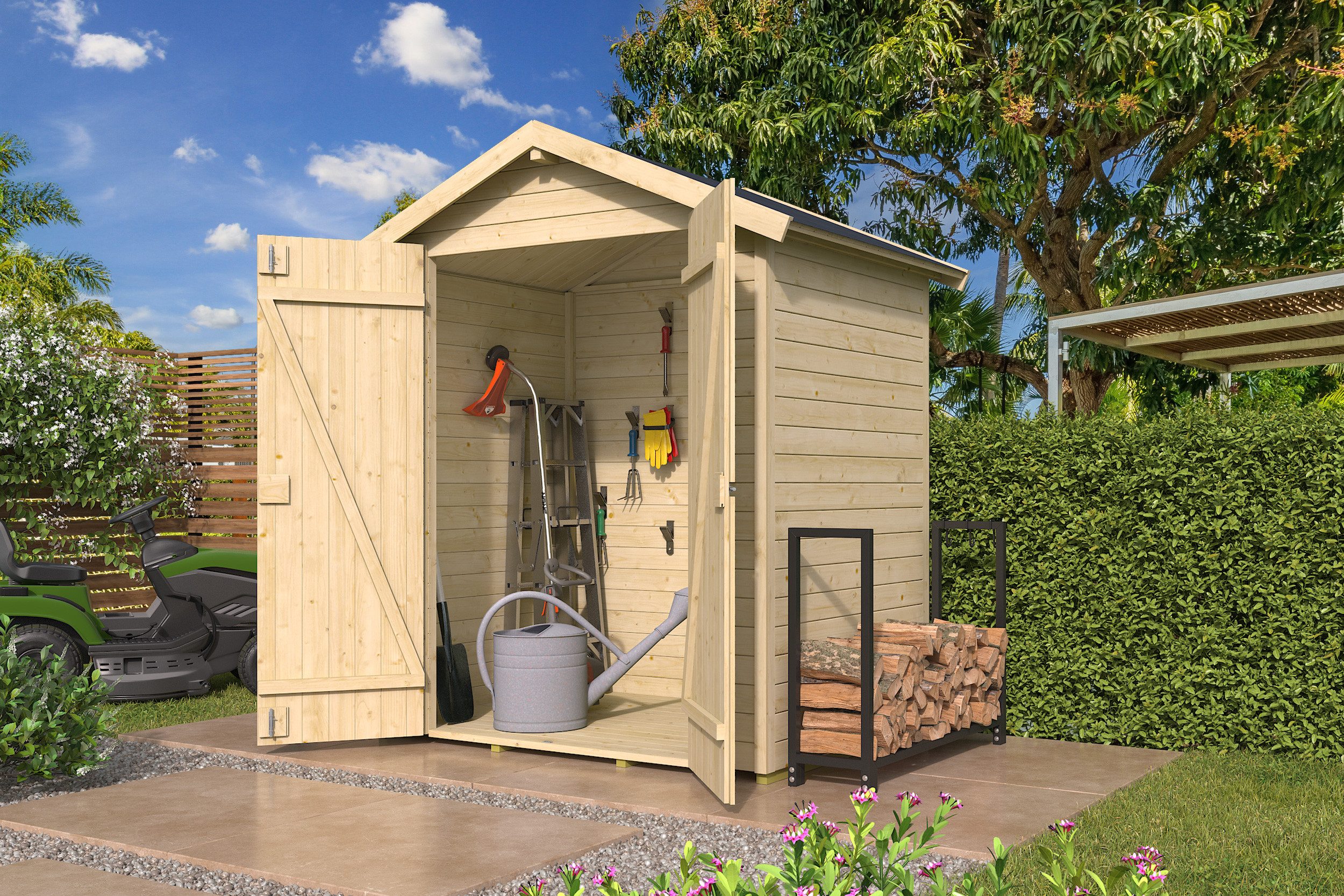 Nordic Holz Gartenhaus Elementhaus KENT 2.1, BxT: 194,5x137 cm
