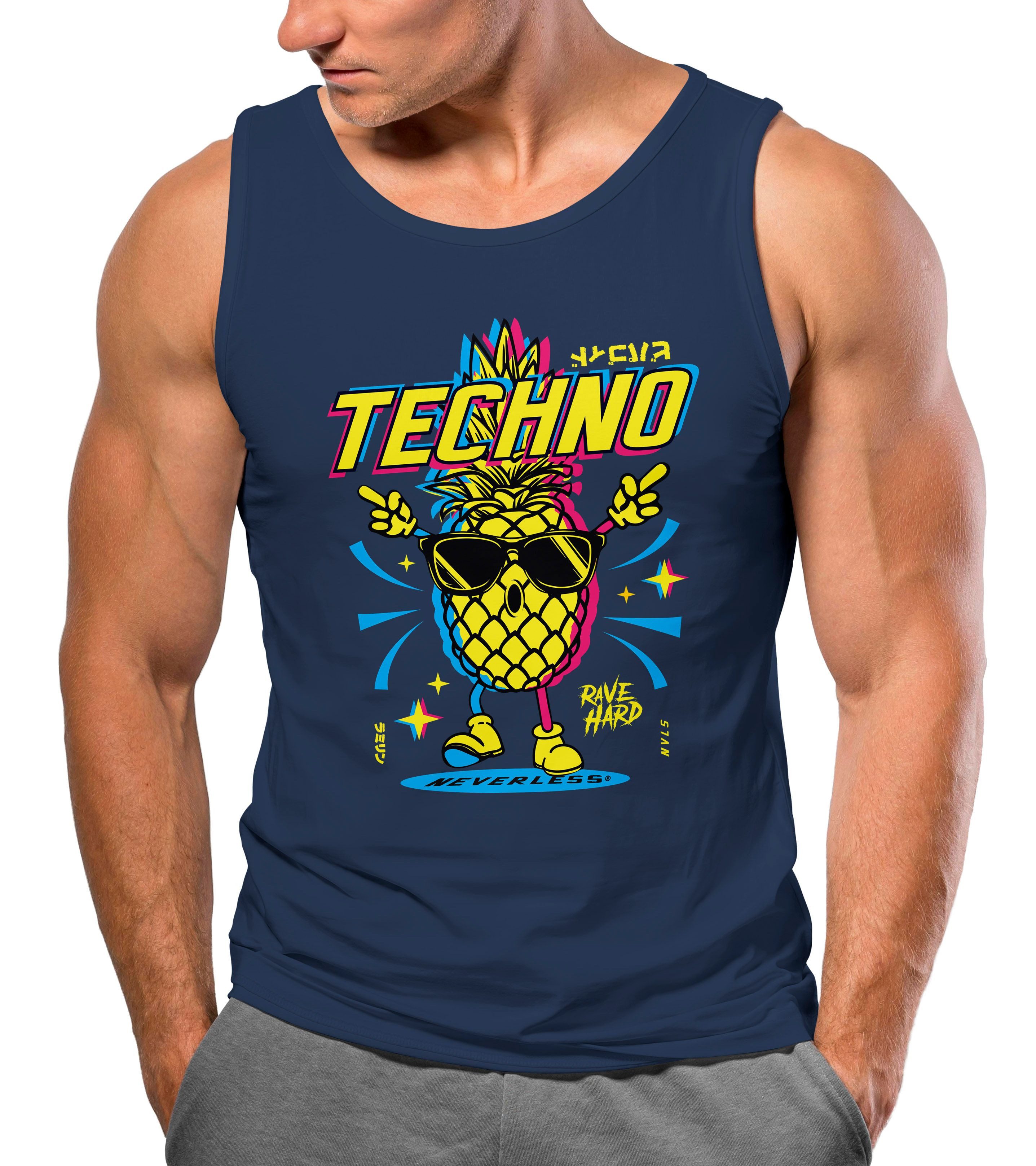 Neverless Tanktop Herren Tank-Top Techno Tanzen günstig online kaufen