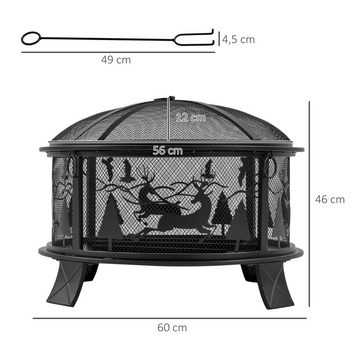Outsunny Tischfeuer Feuerschale