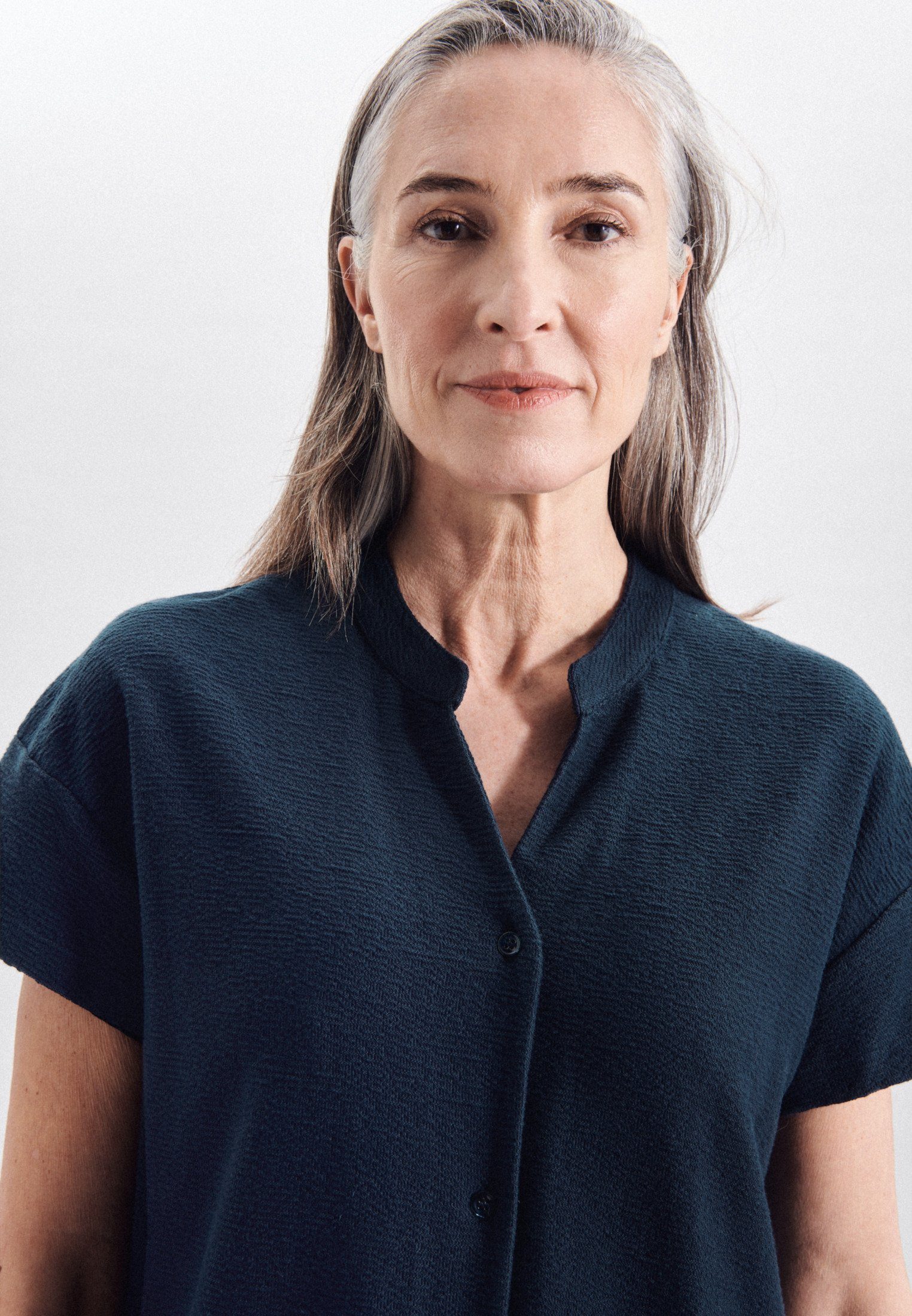 seidensticker Sommerkleid Schwarze Rose Kurzarm Rundhals Uni