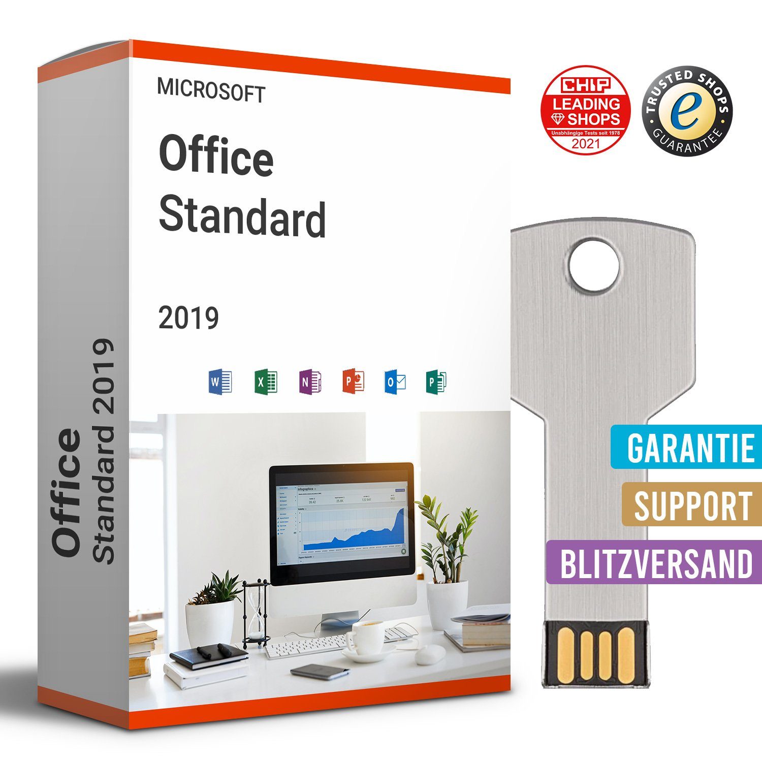 Microsoft Office 2019 Standard, auf USB-Stick, kostenloser Versand online  kaufen | OTTO