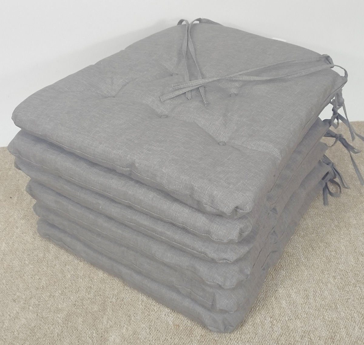 Rattani Stuhlkissen Sitzkissen, Stuhlkissen Marina "trapez" dunkelgrau Set günstig online kaufen