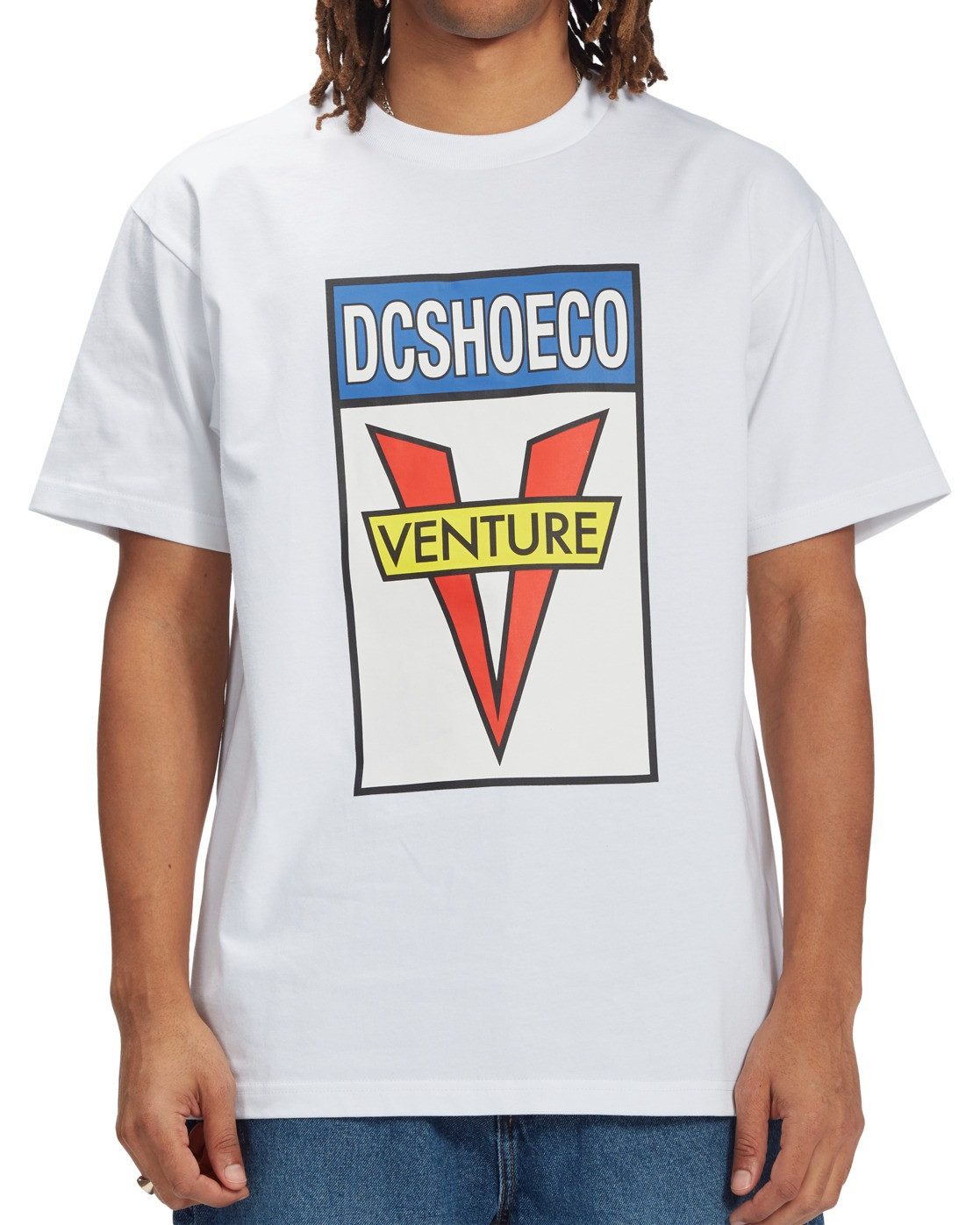 T-Shirt DC Shoes Pour Ado – Taille XL, Bleu, 100% Coton, Occasion En Très Bon état