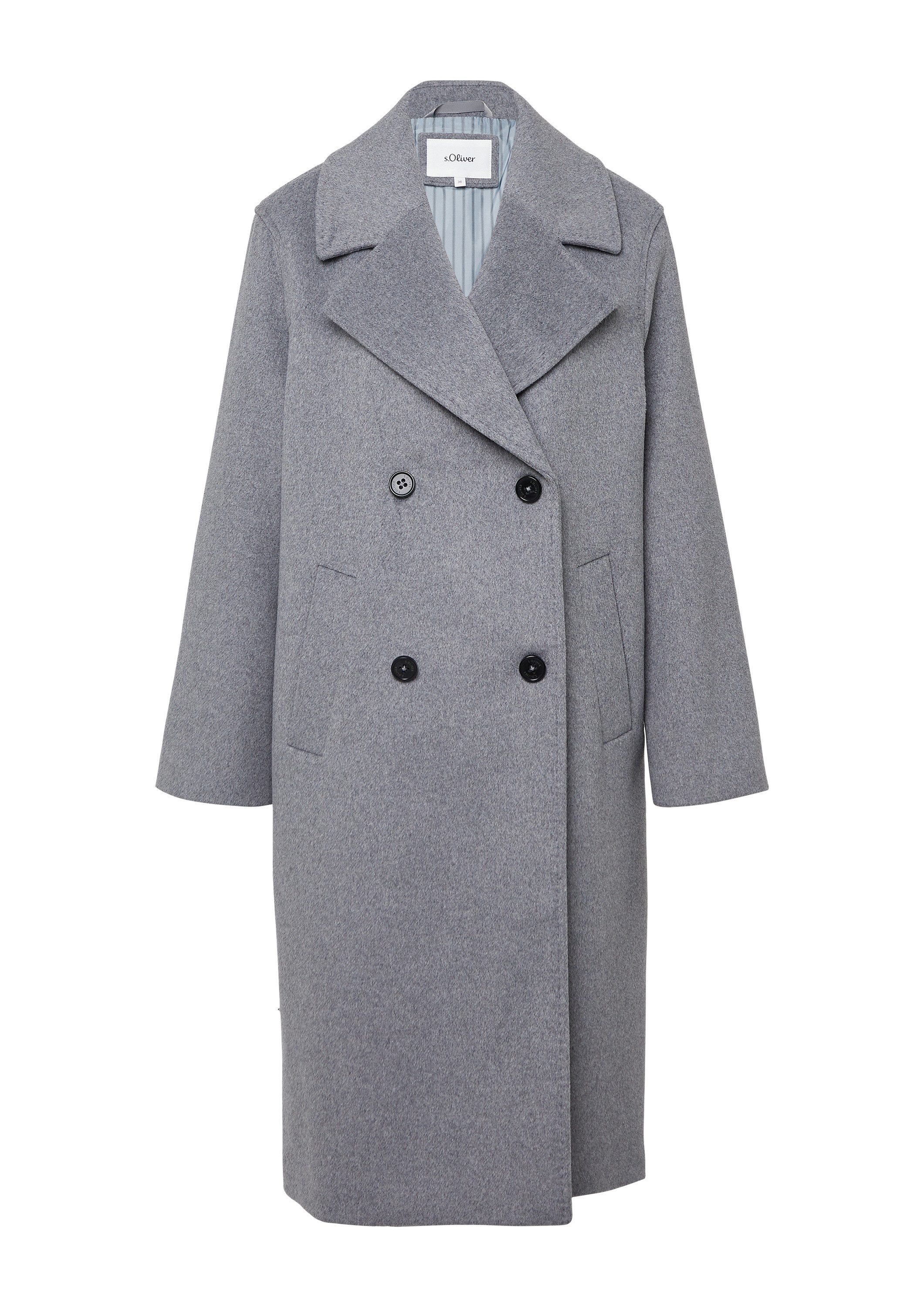 s.Oliver Wintermantel Outdoor-Mantel Doppelreihiger Mantel mit Reverskragen günstig online kaufen