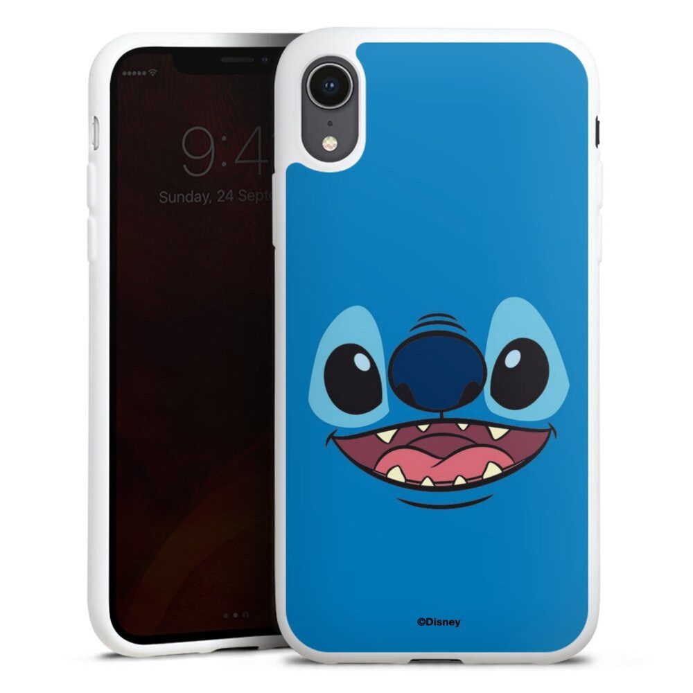 DeinDesign Handyhülle Lilo & Stitch Disney Offizielles Lizenzprodukt Stitch Closeup, Apple iPhone Xr Silikon Hülle Bumper Case Handy Schutzhülle