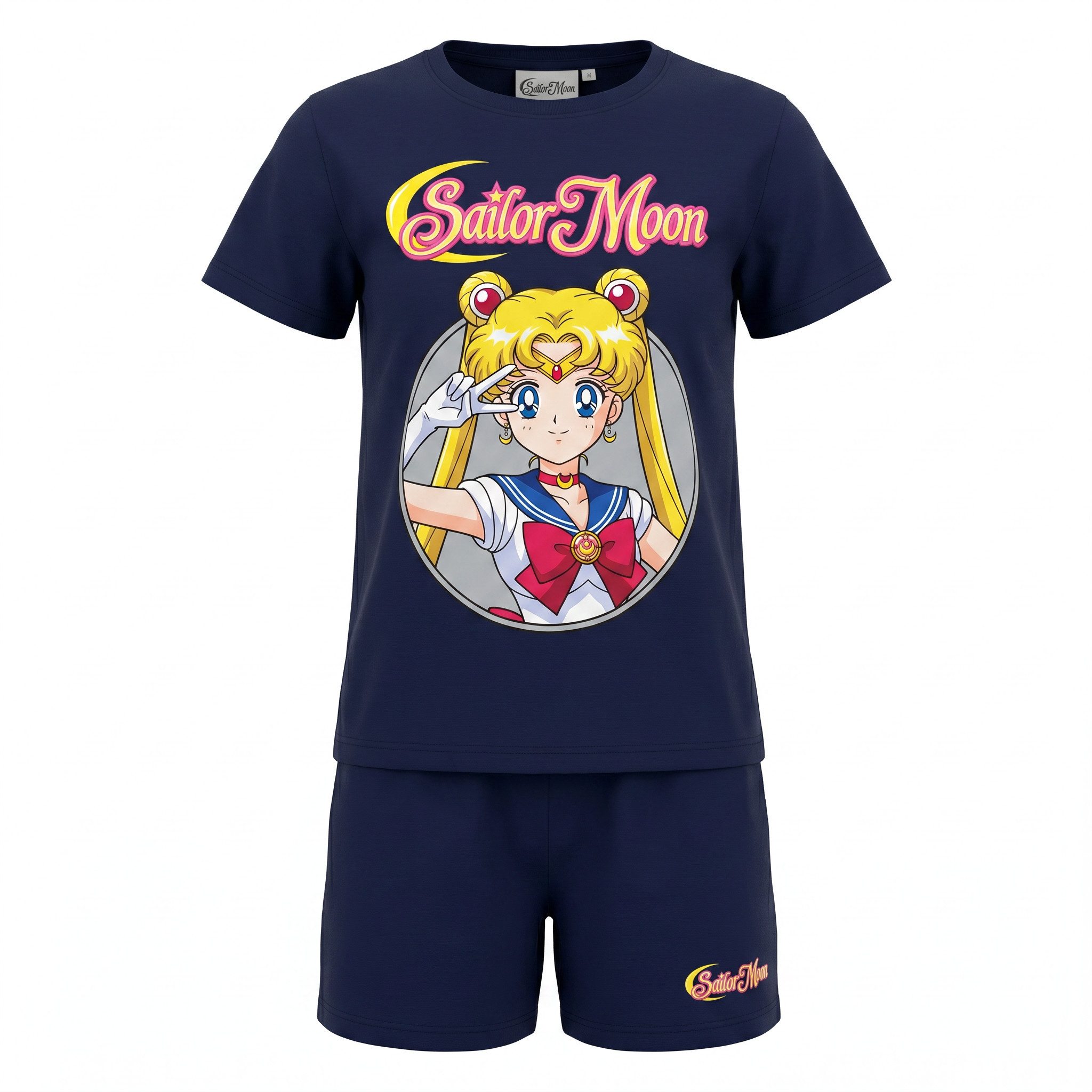 Sailor Moon Schlafanzug Anime Sailor Moon Mädchen Schlafanzug Pyjama Shirt Shorts Gr. 134 bis 164 Baumwolle
