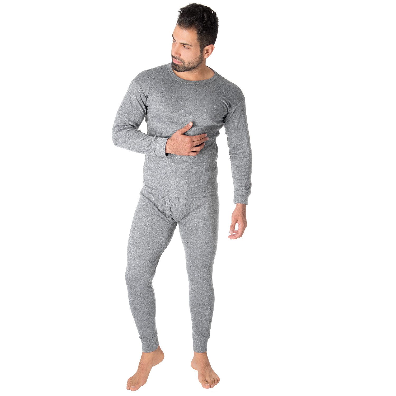 Thermounterhemd Thermo Set für Männer – Langarmshirt und Thermohose für Outdoor-Sport