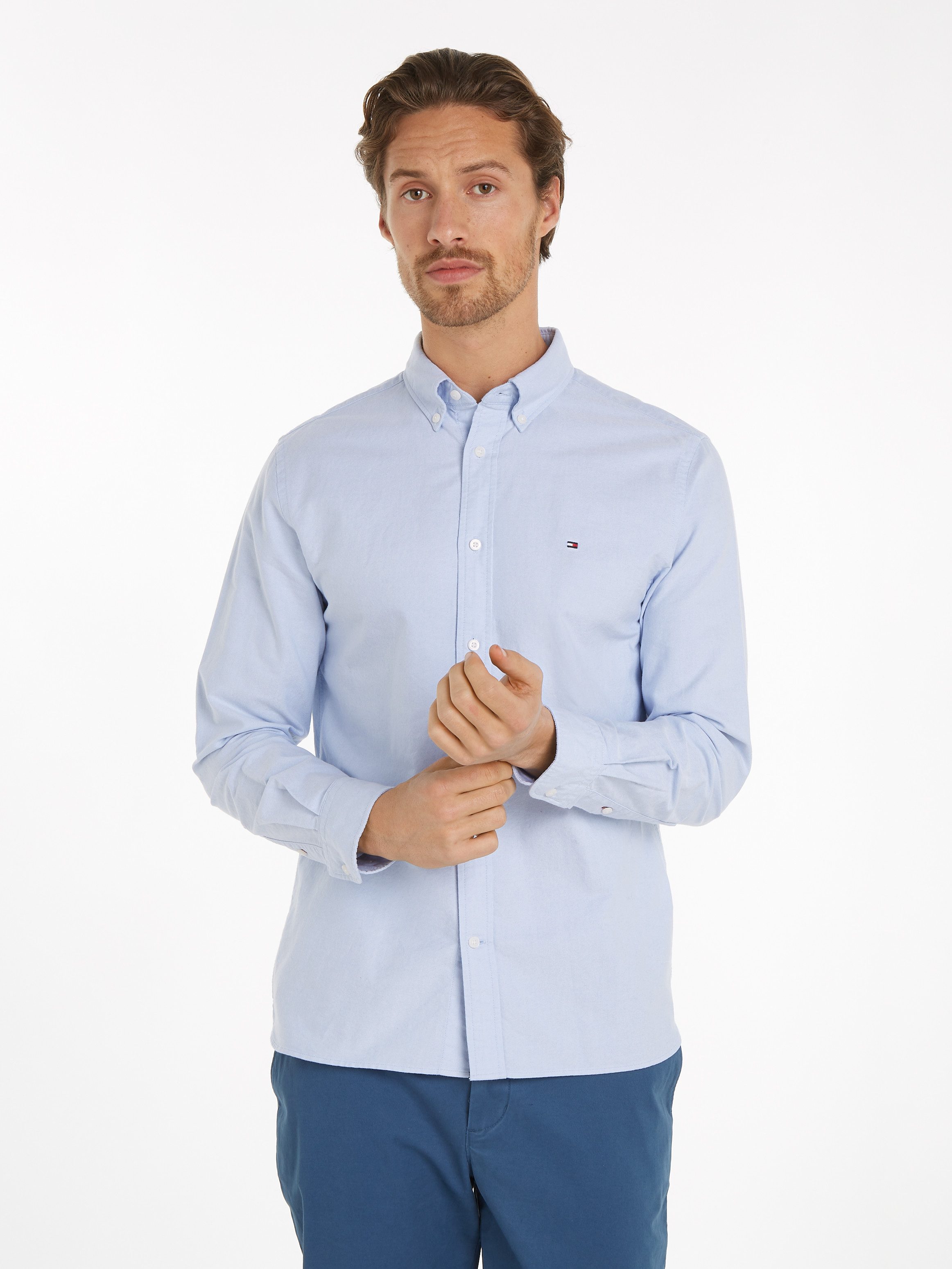 Tommy Hilfiger Langarmhemd SOLID HERITAGE OXFORD günstig online kaufen