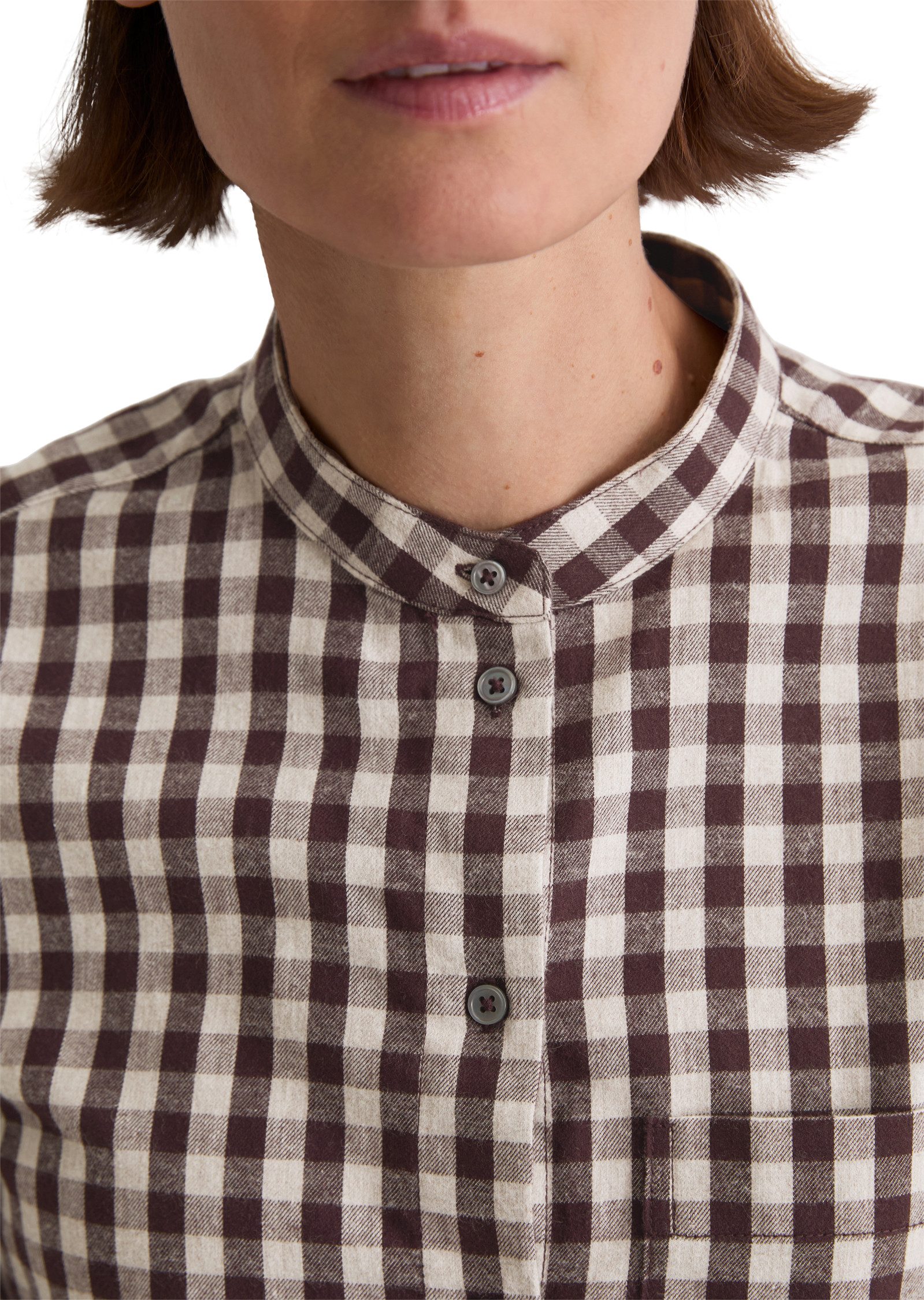 Marc O'Polo Karobluse regular fit aus softem Baumwoll-Flanell