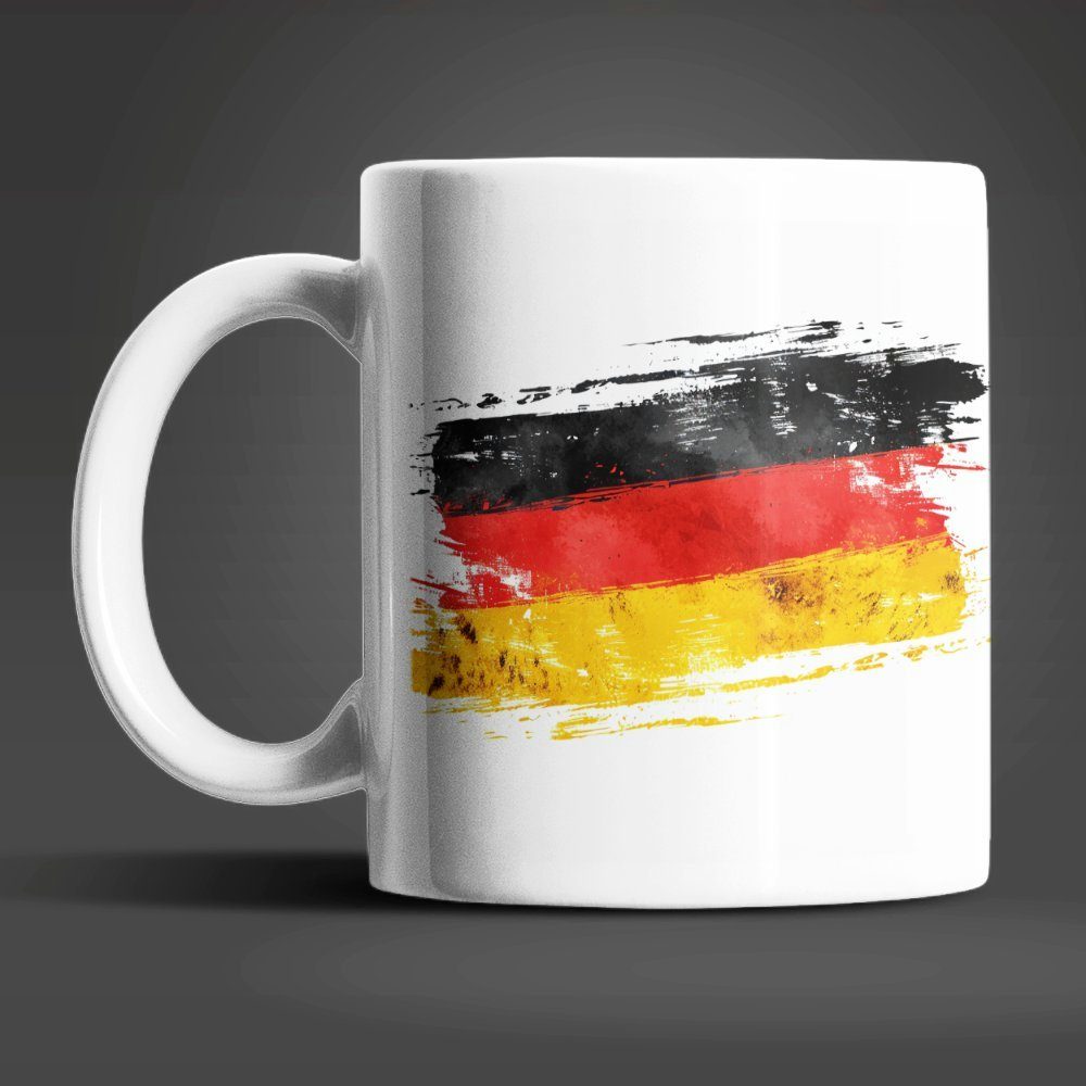 WS-Trend Tasse Deutschland Flagge Fahne Kaffeetasse Teetasse Geschenkidee, Keramik, 330 ml