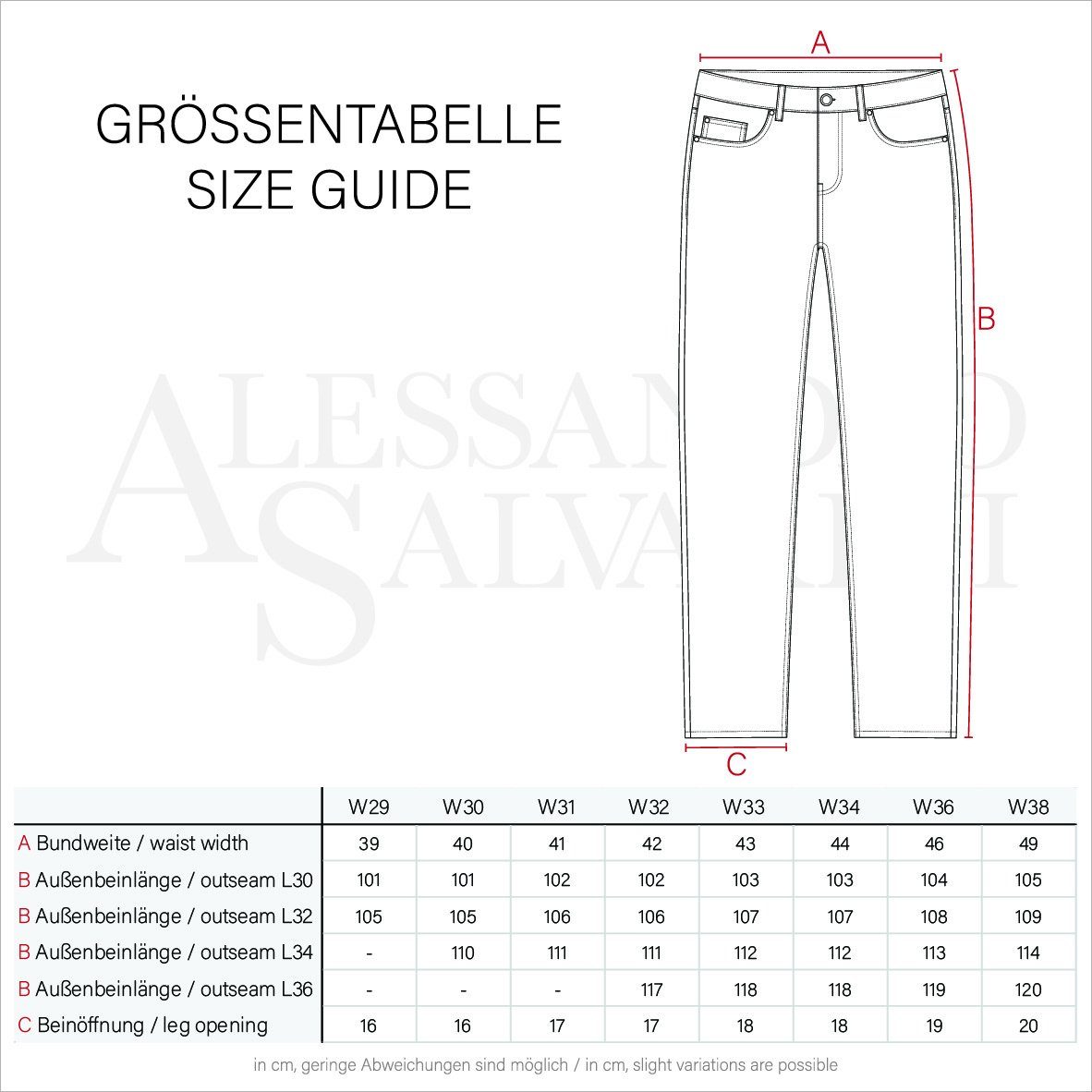 Elasthan Stretch Alessandro mit Slim-fit-Jeans Salvarini ASLuca AS047